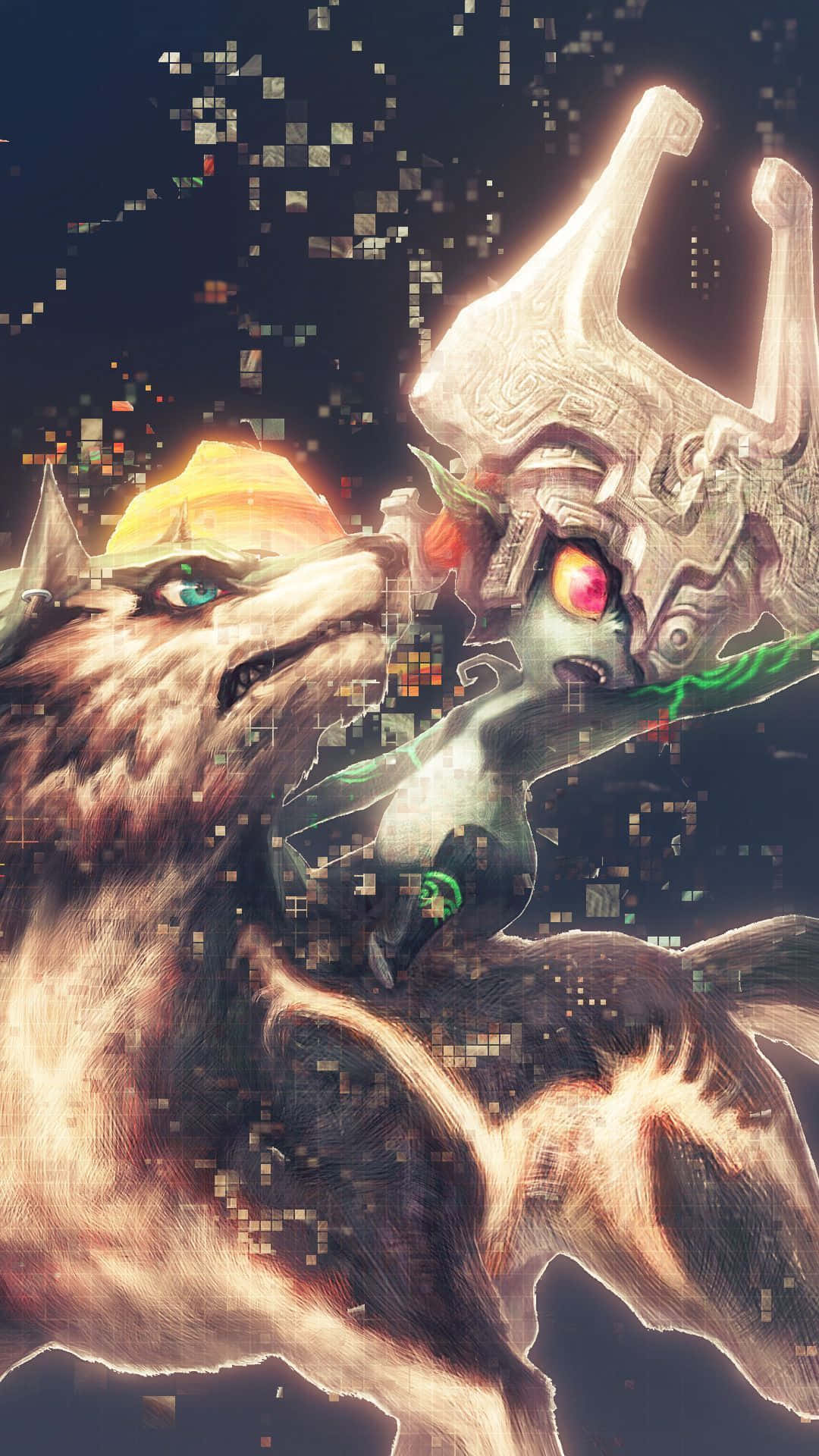 Midna and Link in the Twilight Realm Wallpaper