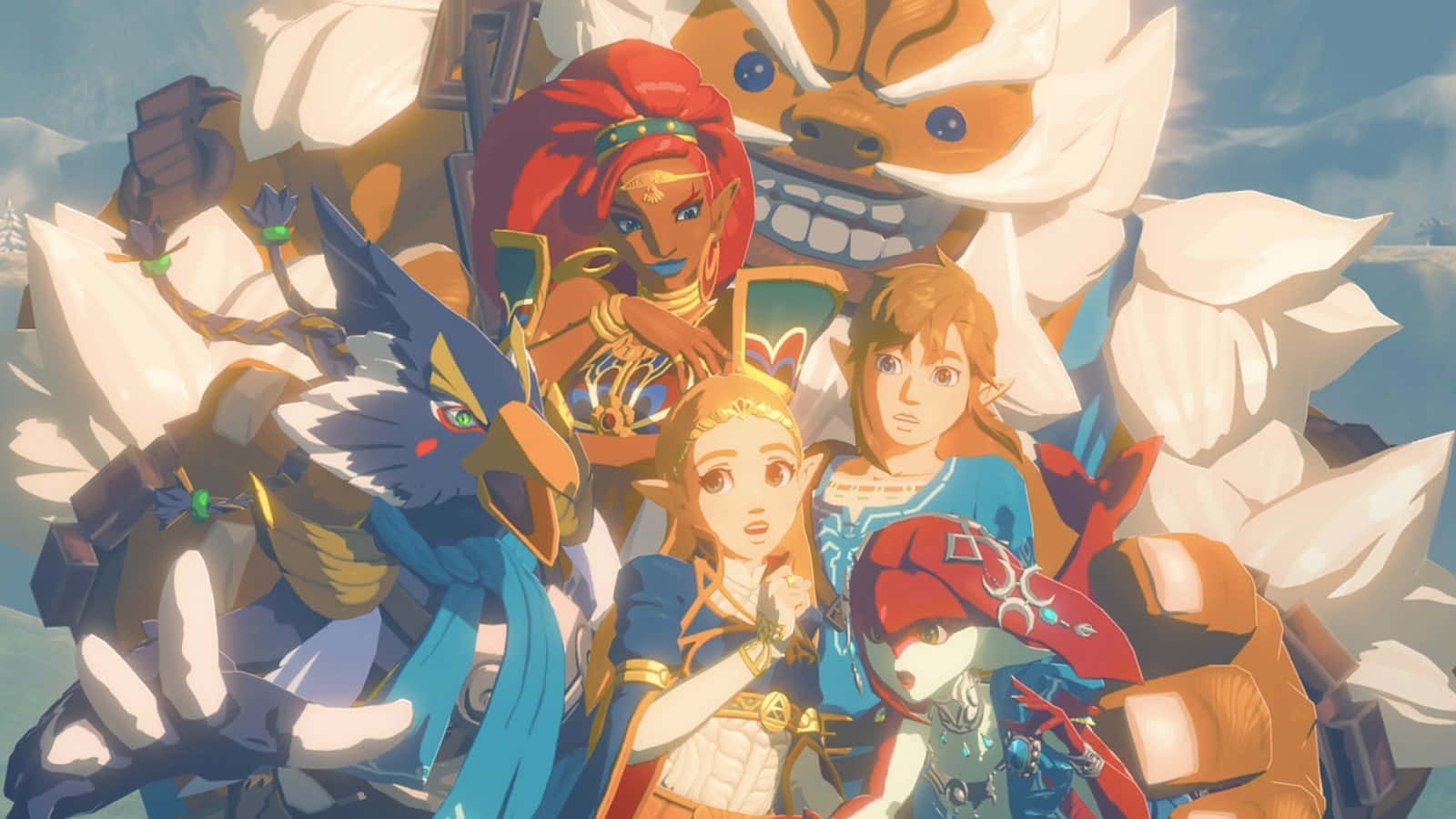 The Legend of Zelda: Revali soaring through the skies Wallpaper