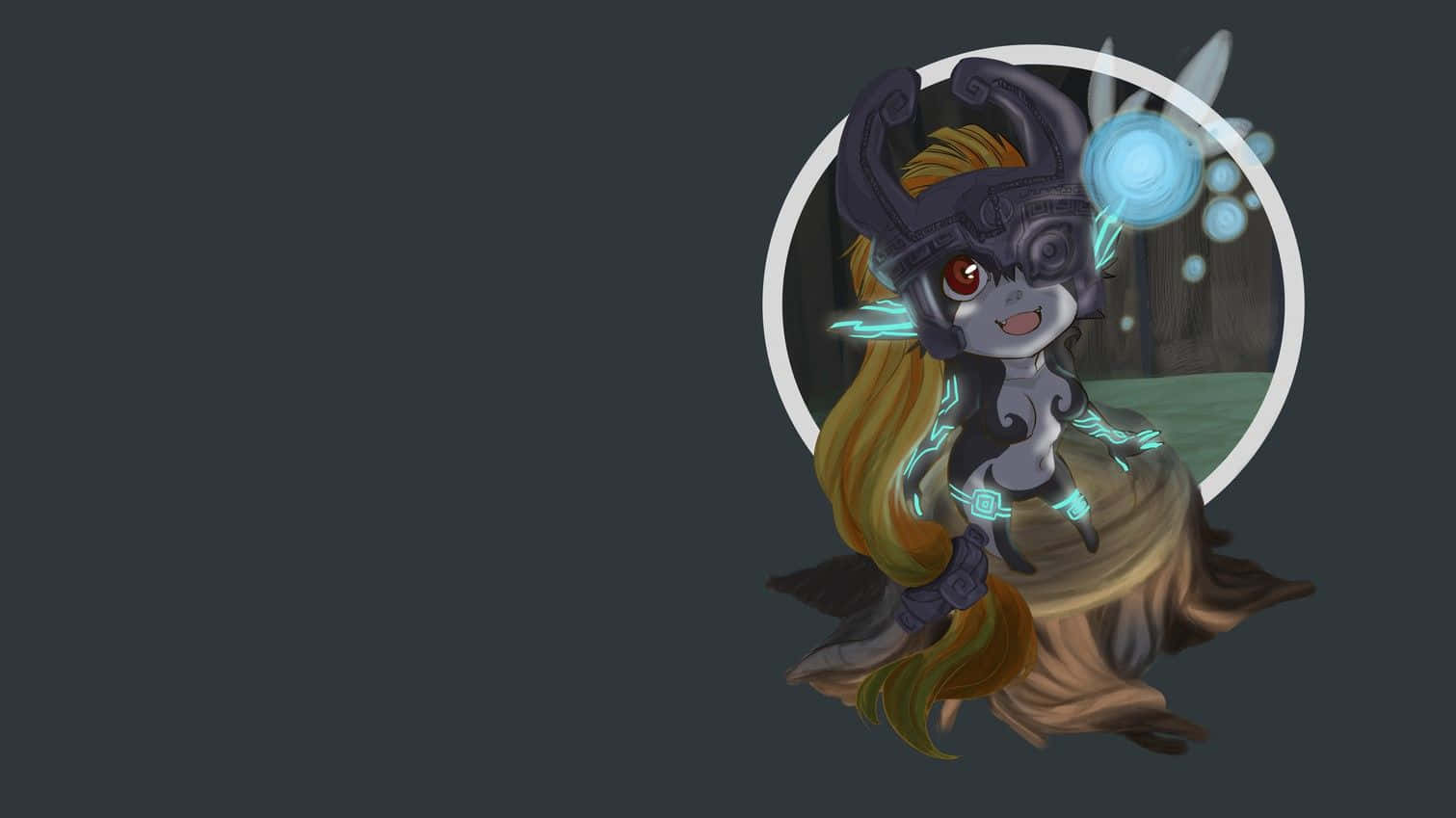 The Legend Of Zelda's Midna In A Mystical Setting Wallpaper
