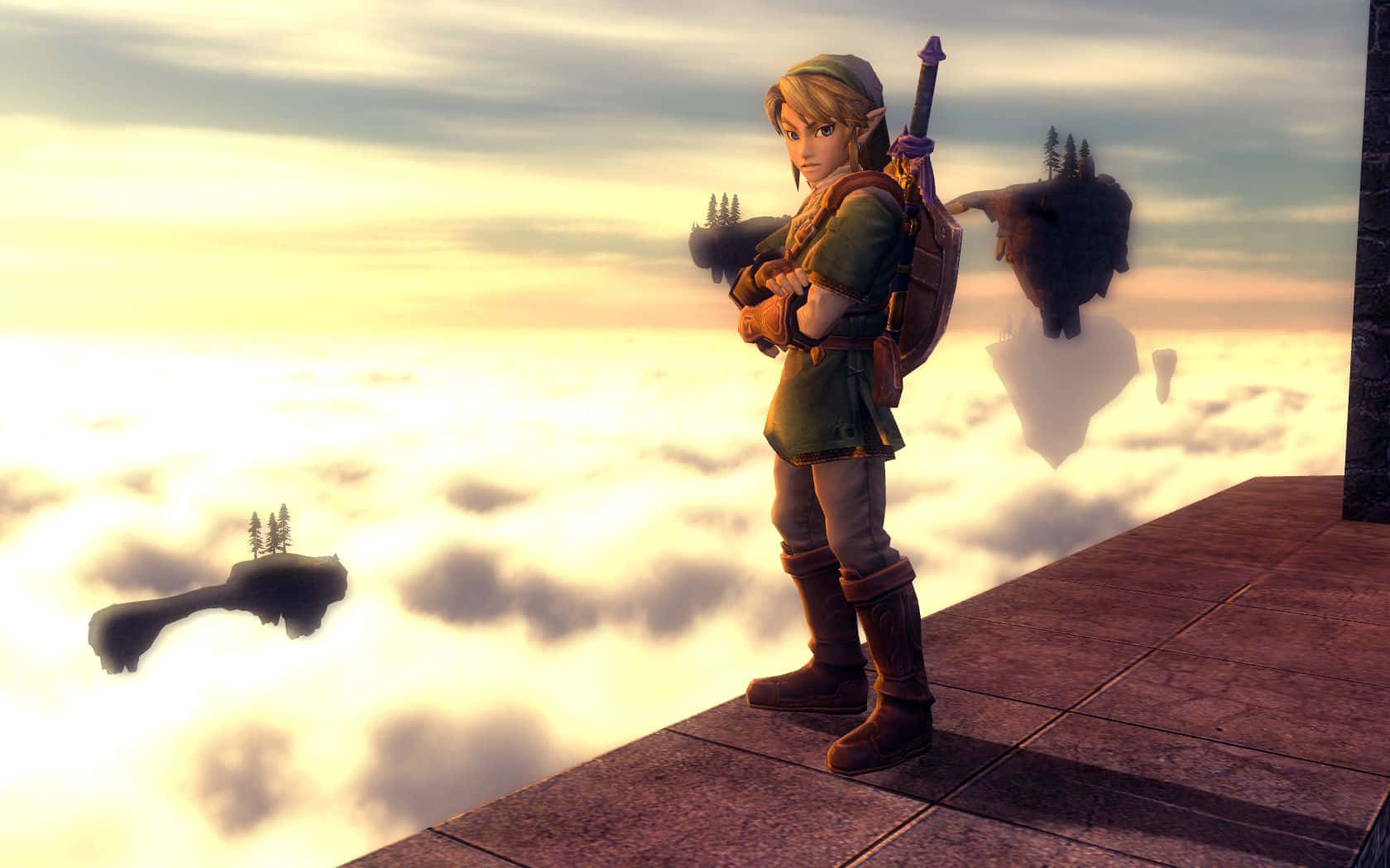 The Legend of Zelda: Skyward Sword - Link, Fi, and Ghirahim in an epic adventure Wallpaper
