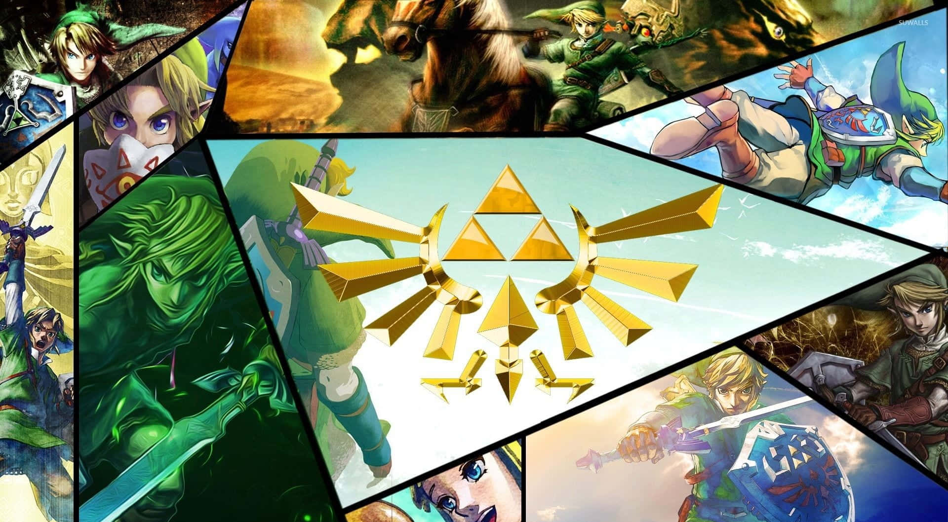 The Legend of Zelda: Skyward Sword - Link and Zelda amidst a stunning landscape Wallpaper