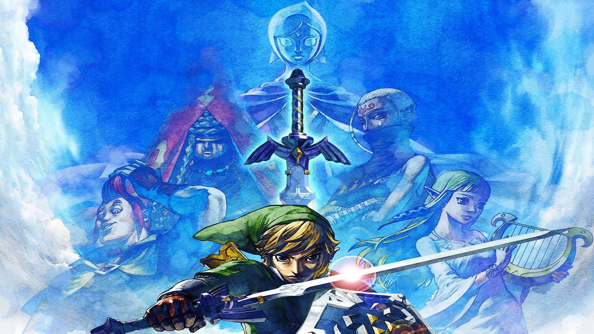 Ghirahimenfrentándose A Link En The Legend Of Zelda: Skyward Sword Fondo de pantalla