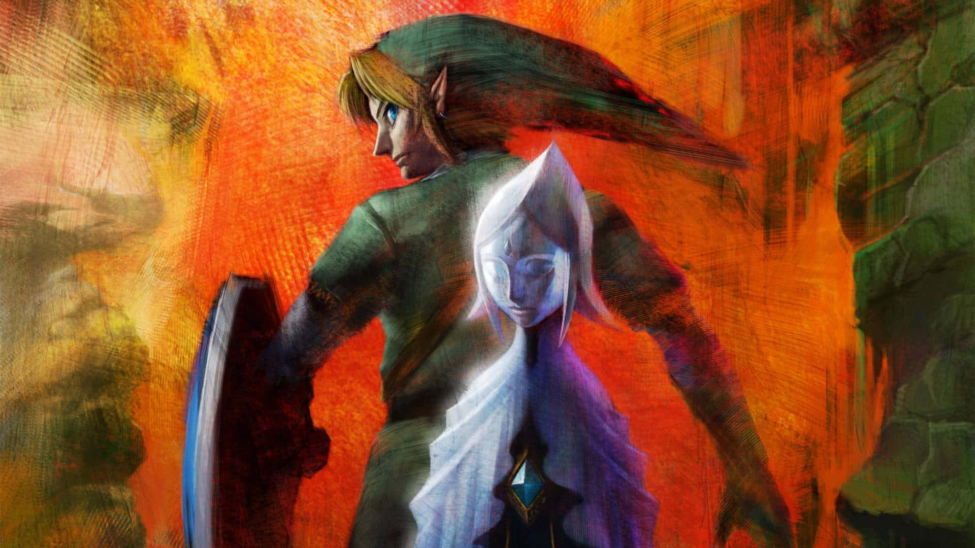 A Fierce Battle Between Link and Demise in The Legend of Zelda: Skyward Sword Wallpaper