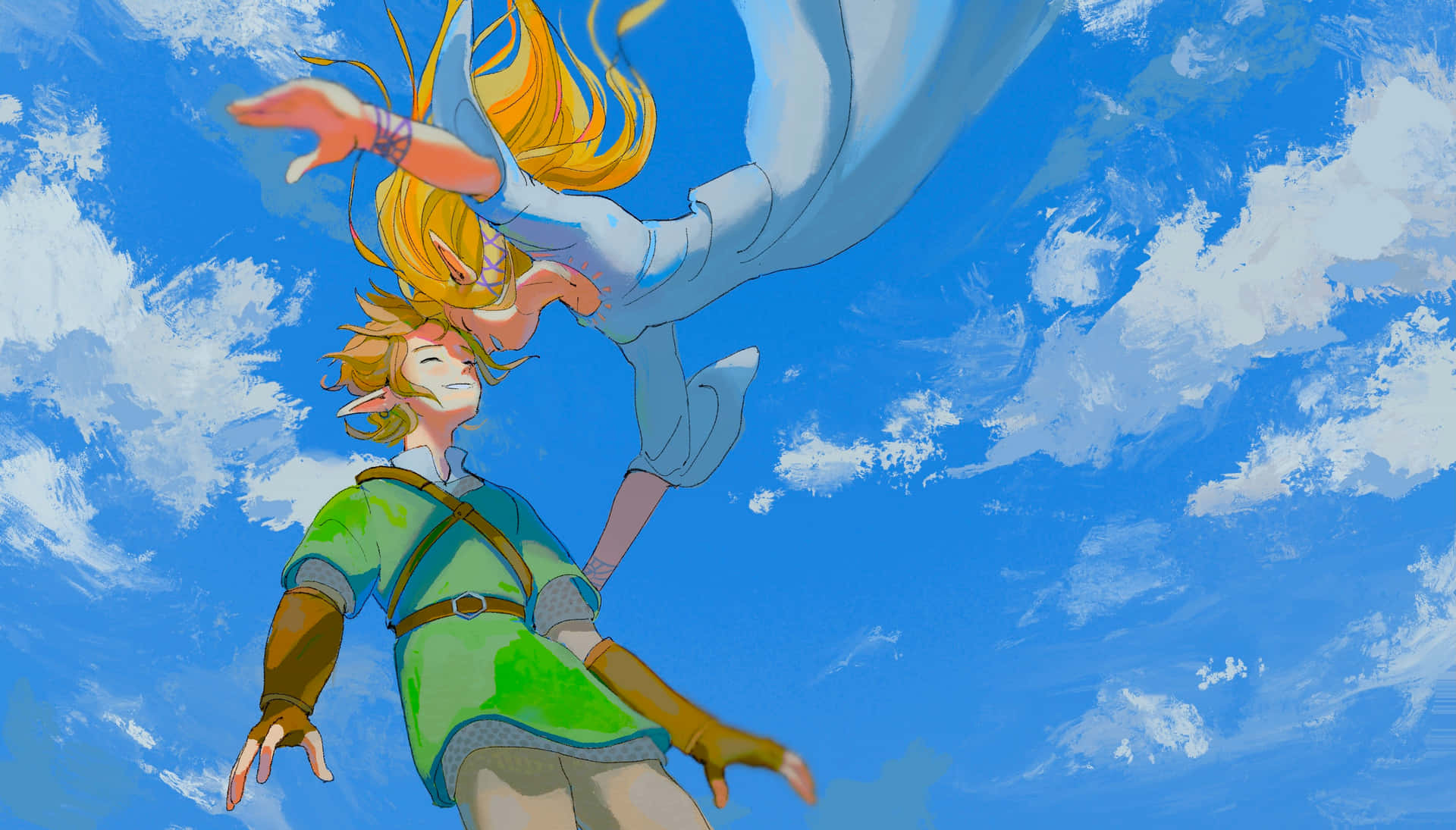 Laleyenda De Zelda: Skyward Sword - La Aventura De Link Y Zelda En El Cielo. Fondo de pantalla