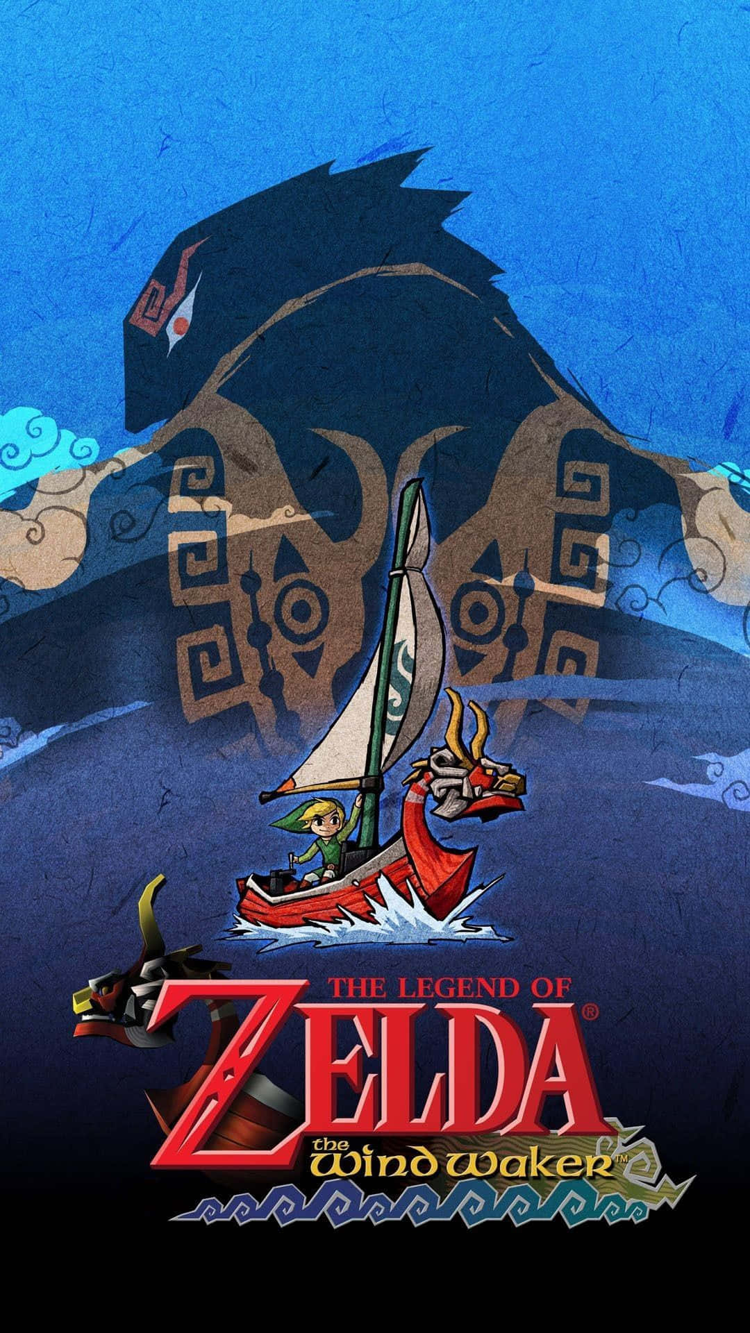 Link's Adventure on the Great Sea in The Legend of Zelda: The Wind Waker Wallpaper