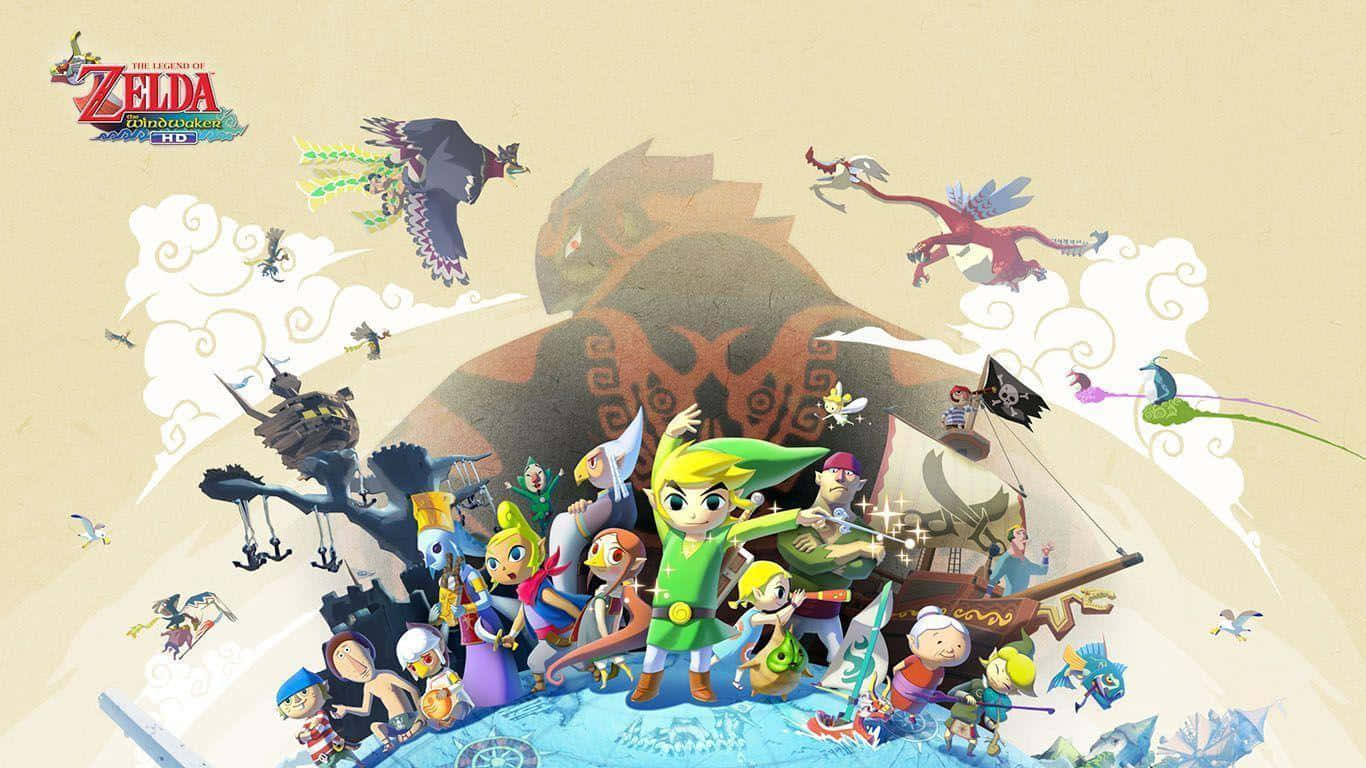 The Legend of Zelda: The Wind Waker Adventure at Sea Wallpaper