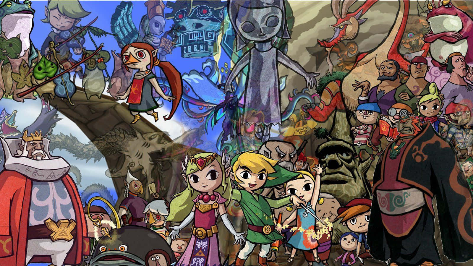 The Legend of Zelda: The Wind Waker – Link setting sail on the Great Sea Wallpaper