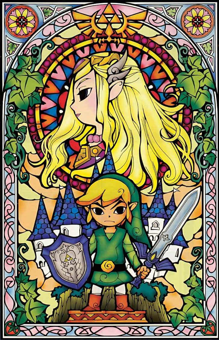 The Legend of Zelda - The Wind Waker Hero with Sword and Shield Wallpaper