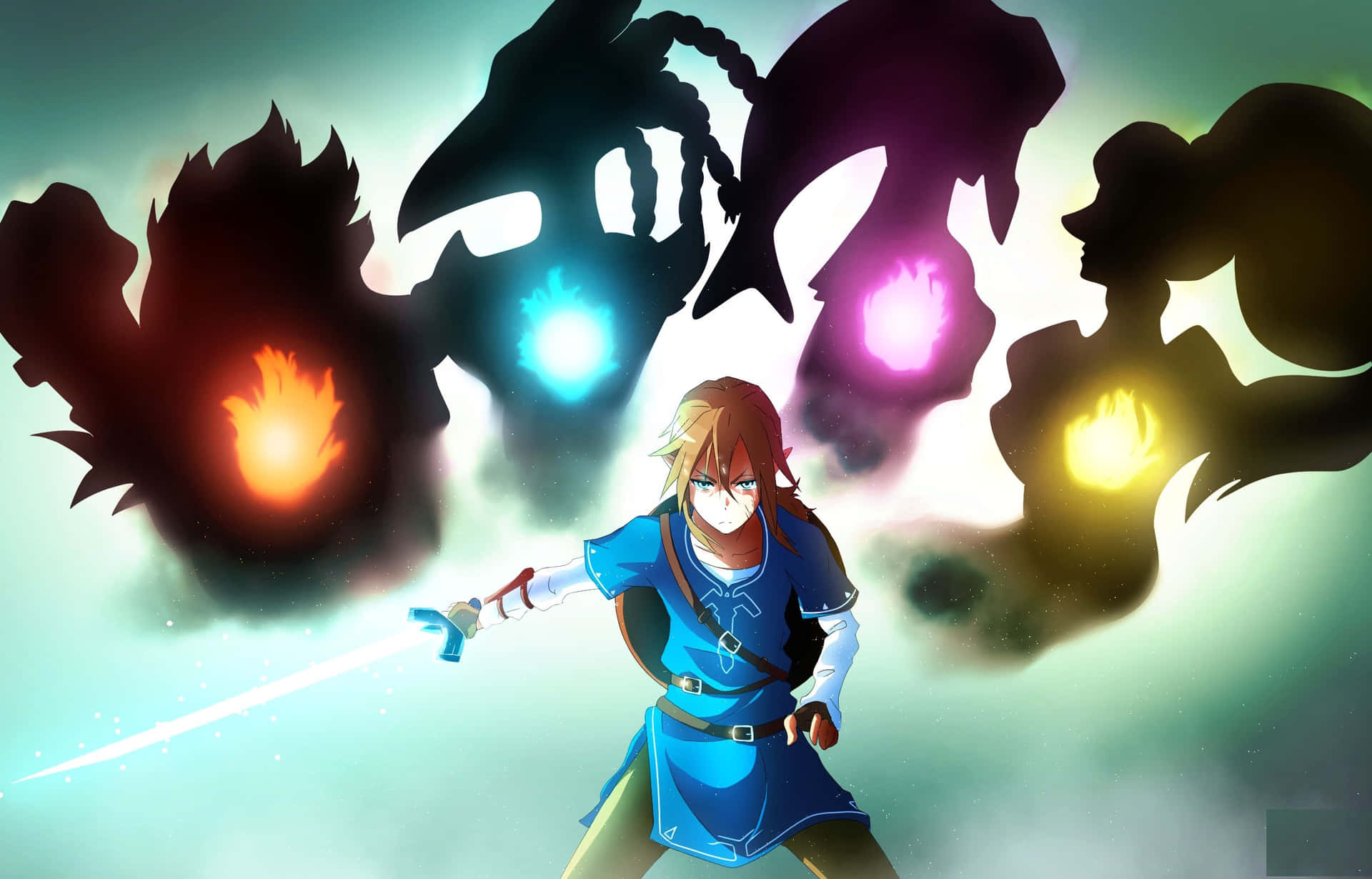 Laleyenda De Zelda: Urbosa, Una Poderosa Guerrera Gerudo En Acción. Fondo de pantalla
