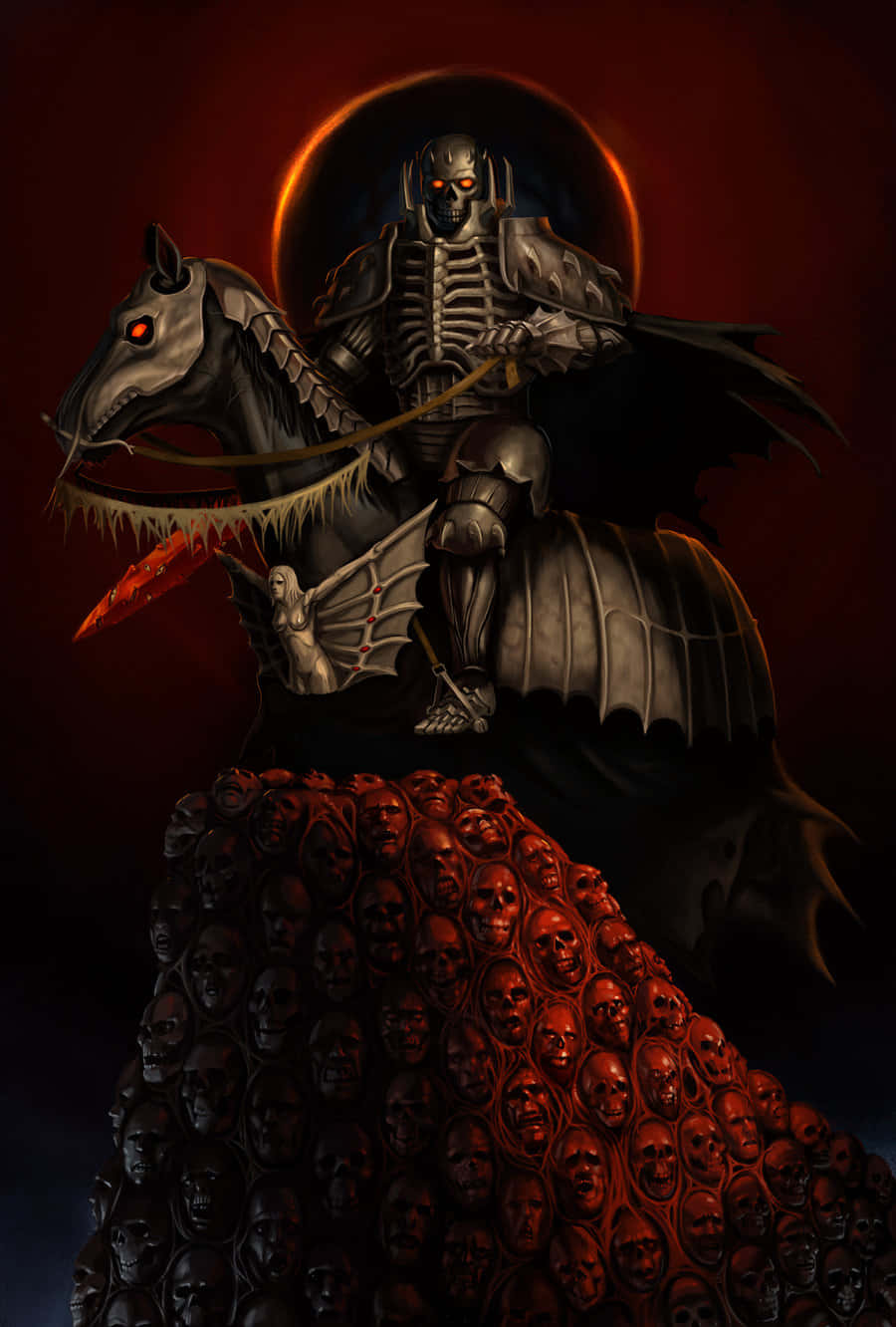 The Legendary Skull Knight In Action Wallpaper