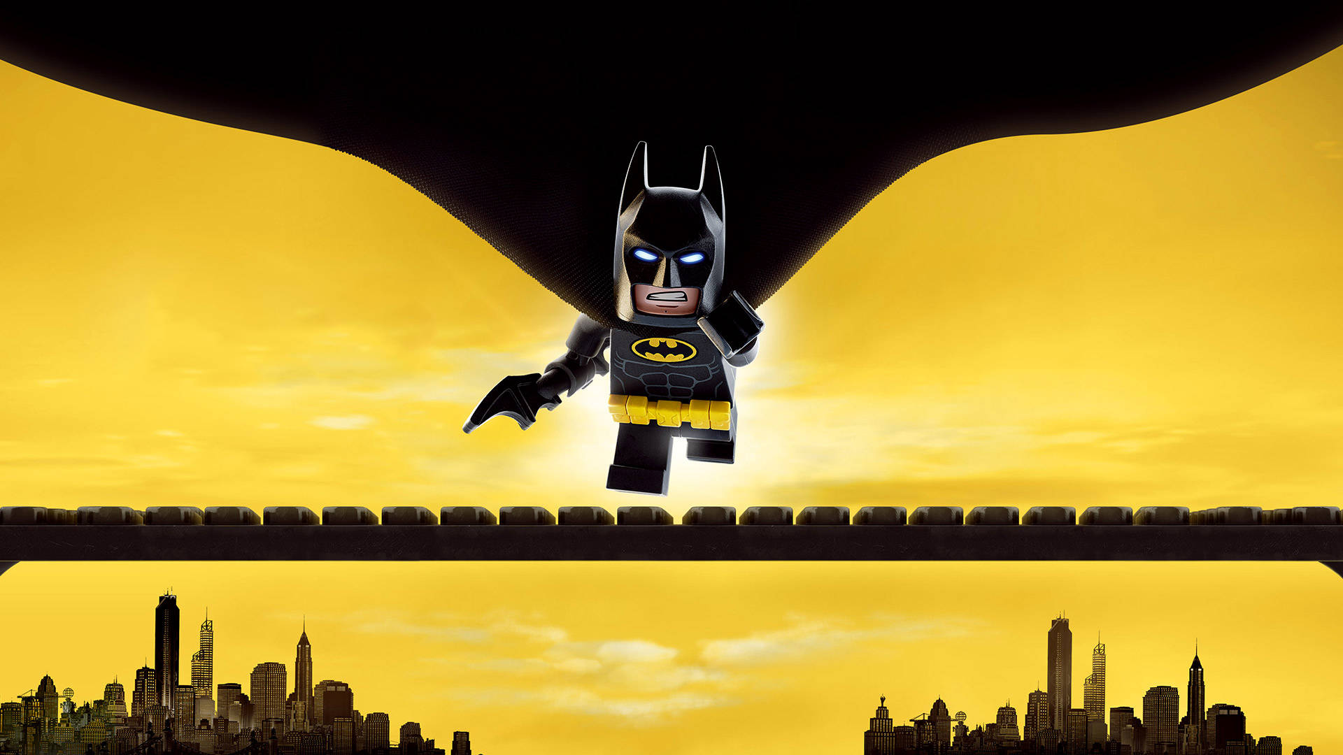 'lapelícula De Lego Batman' Batman En La Ciudad Fondo de pantalla