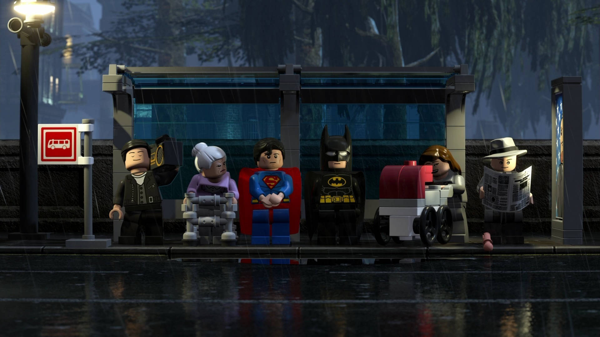 Lapelícula De Lego Batman: Unidos Los Superhéroes De Dc. Fondo de pantalla