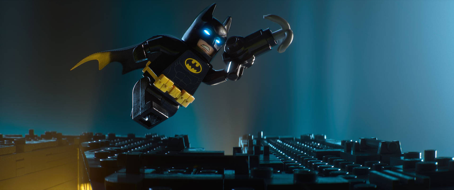 The Lego Batman Movie Flying Batman Scene Background