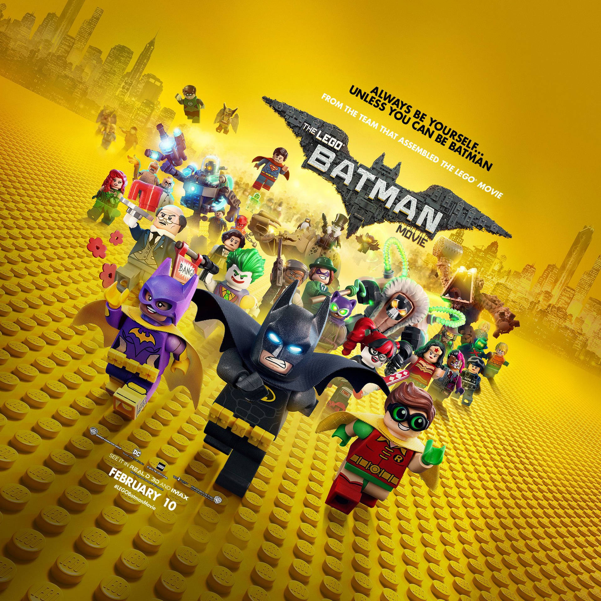 The Lego Batman Movie Promo Poster Wallpaper