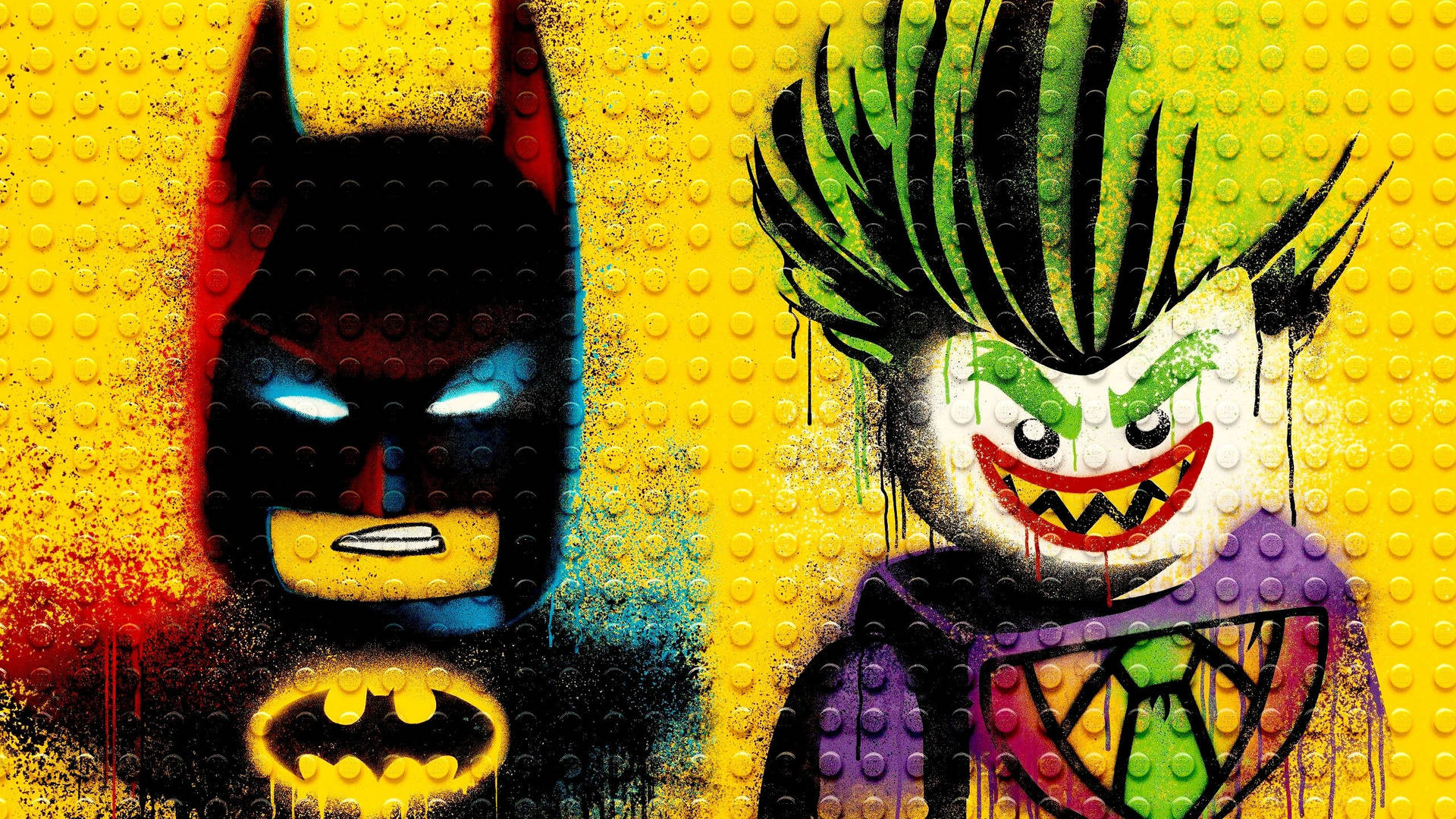 The Lego Batman Movie's Batman And Joker Digital Drawing Wallpaper