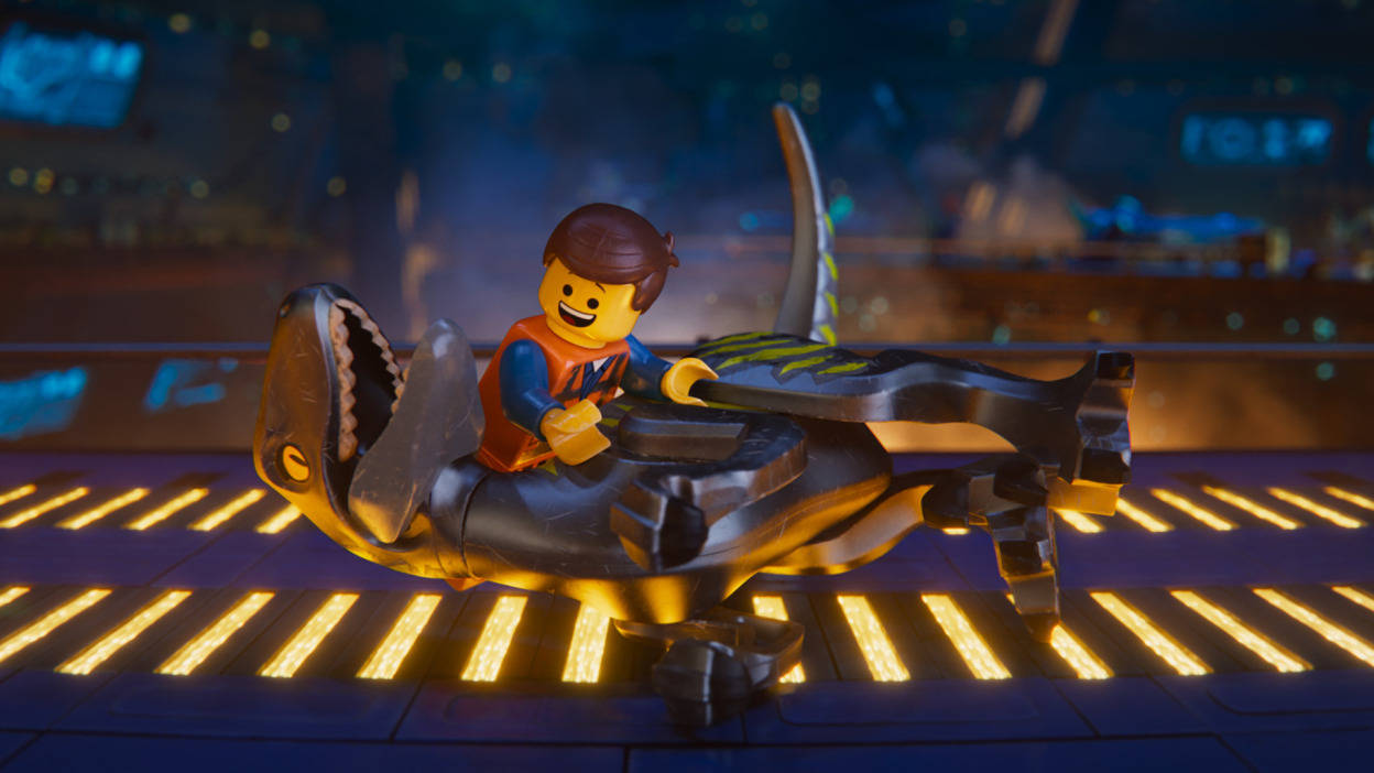 Laescena De Los Dinosaurios De La Película De Lego 2 Fondo de pantalla