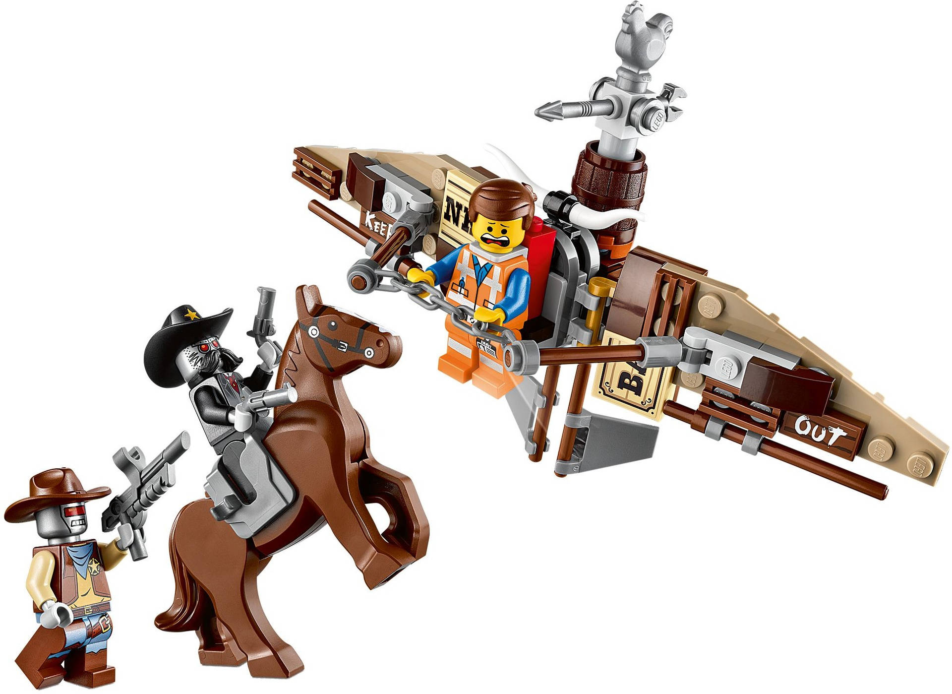 Den Lego Film Cowboy Legetøj Scene Tapet Wallpaper