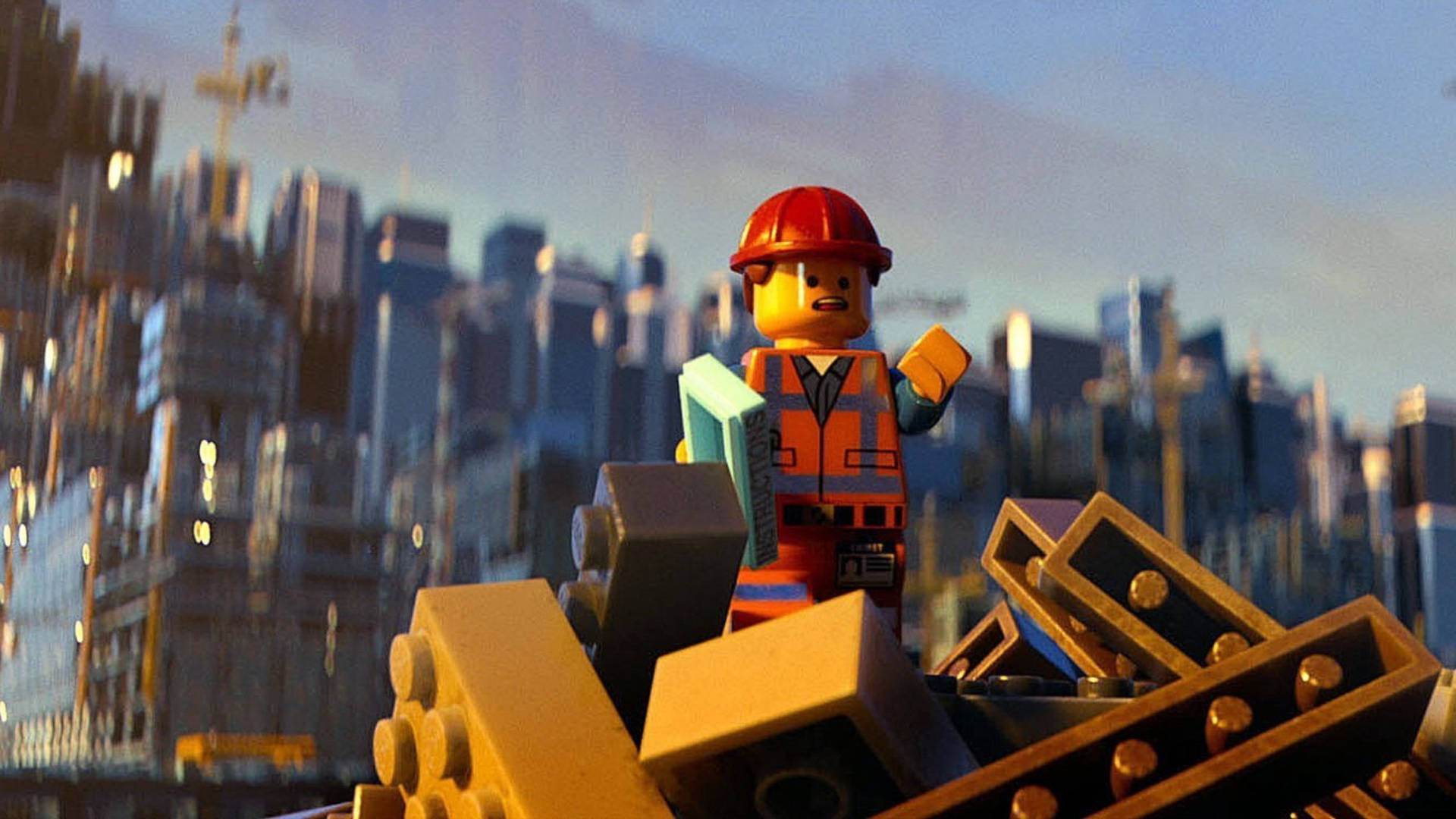 The Lego Movie's Emmet In Construction Wallpaper