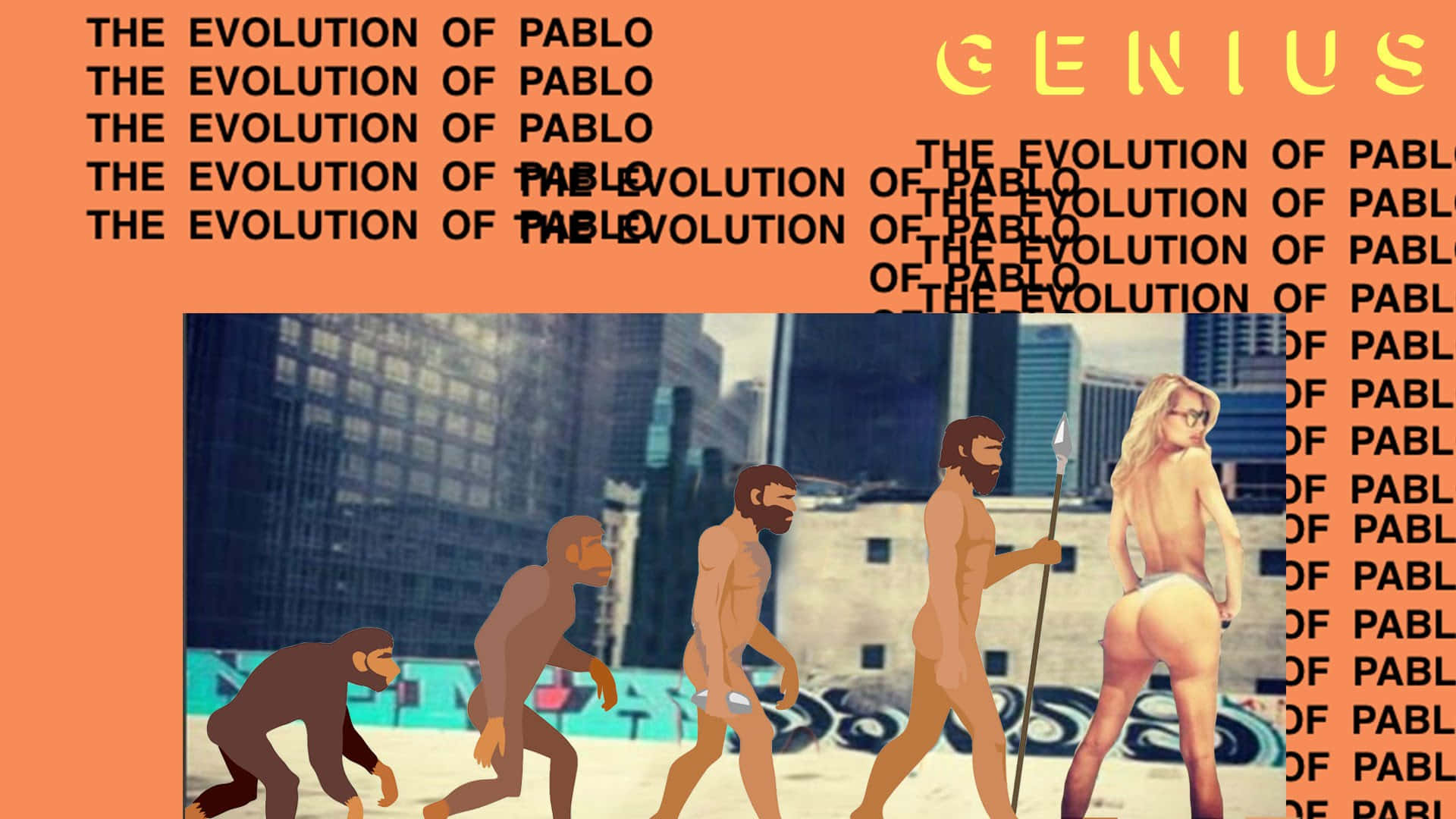 Kanyewests Albumcover För The Life Of Pablo. Wallpaper