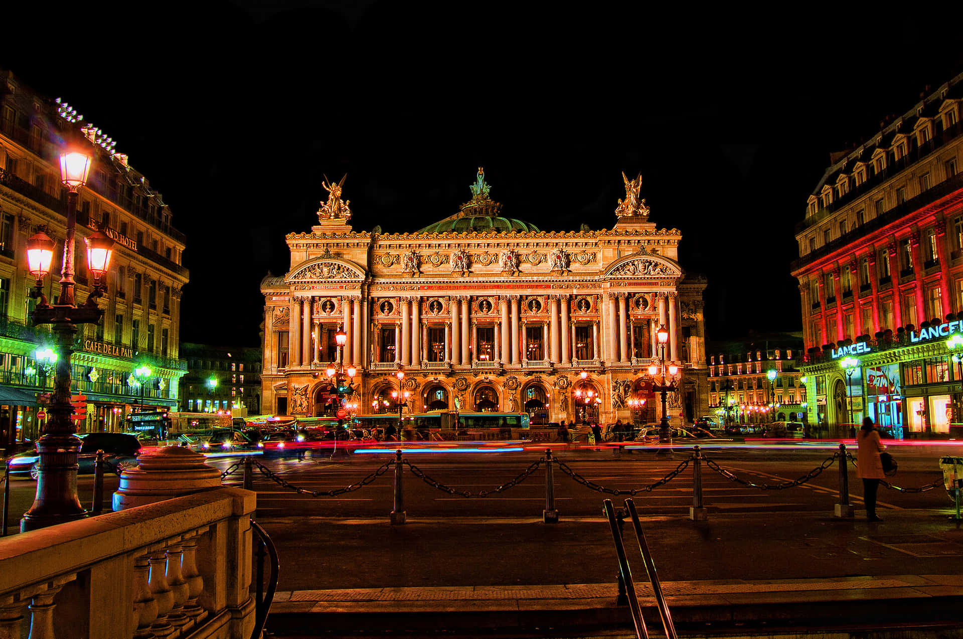 Lasluces En La Ópera De París Fondo de pantalla