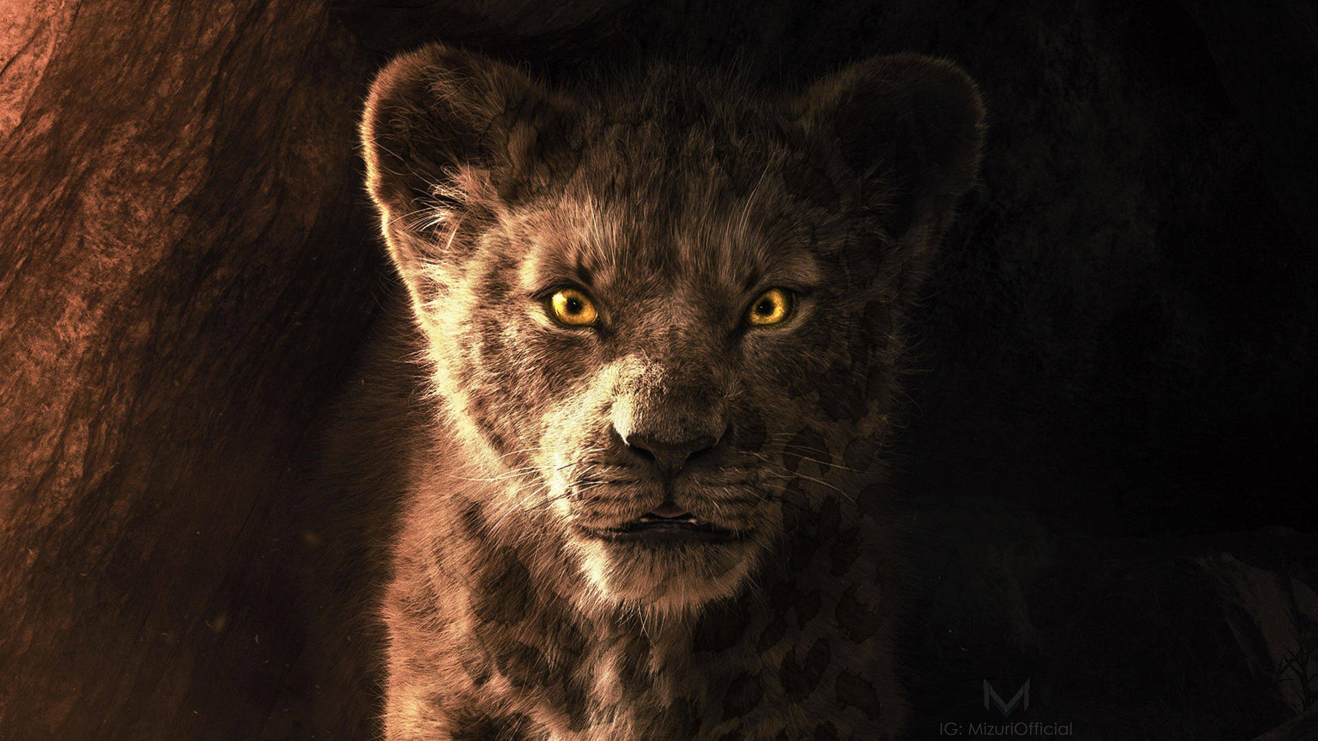 The Lion King Young Simba Live-Action Wallpaper