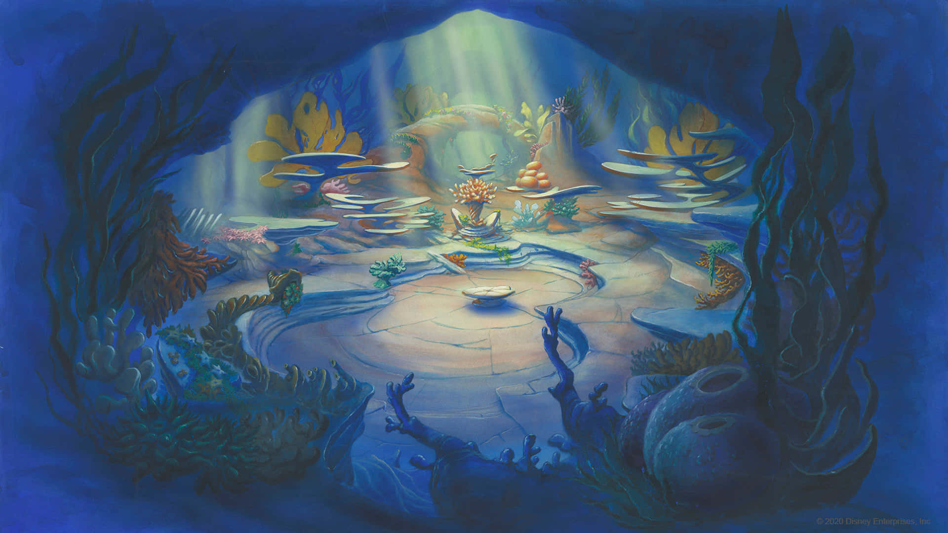 Ariel,den Lilla Sjöjungfrun, Tittar Nyfiket Ut Över Havet.