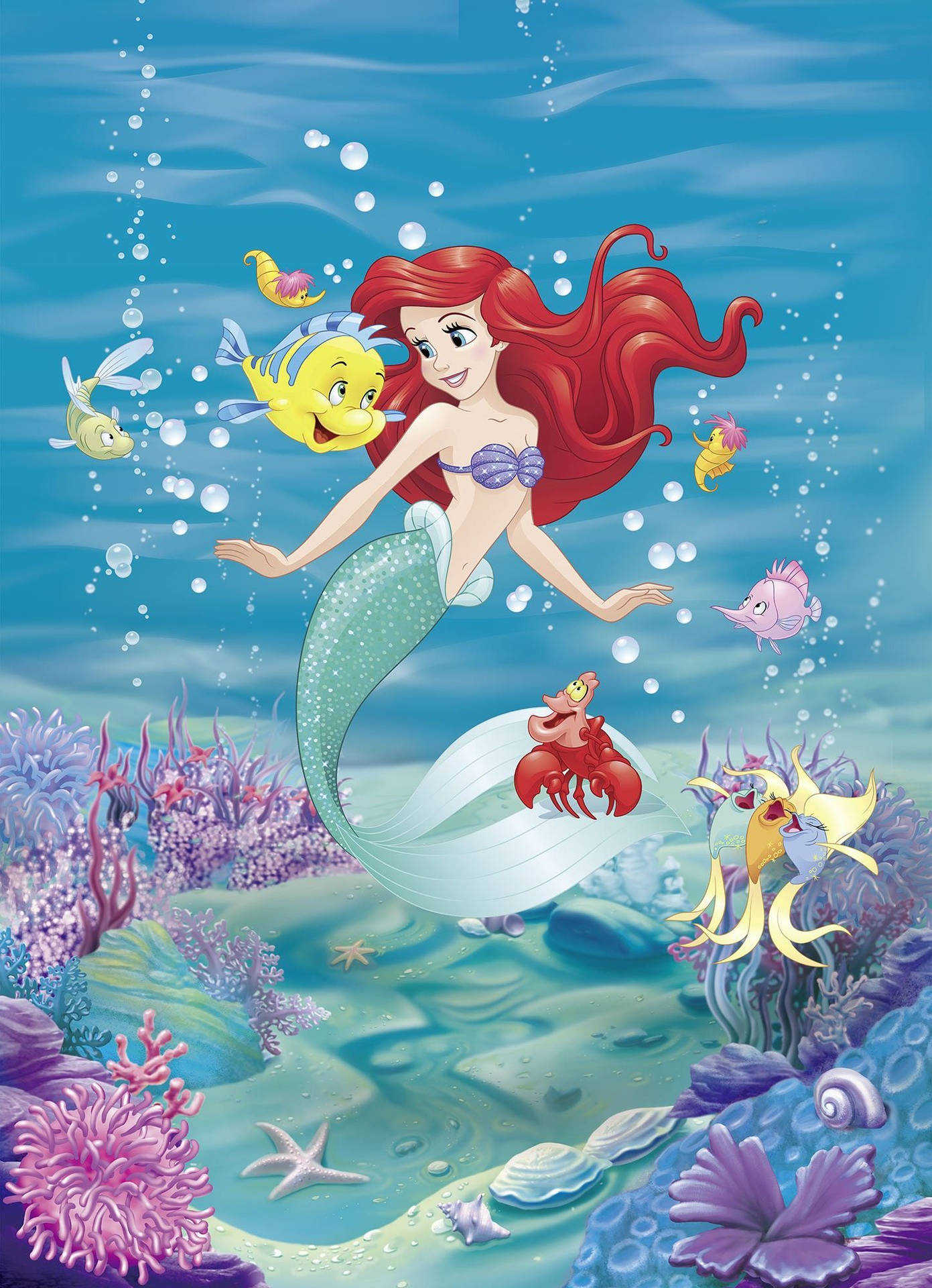 The Little Mermaid And Friends Wallpaper