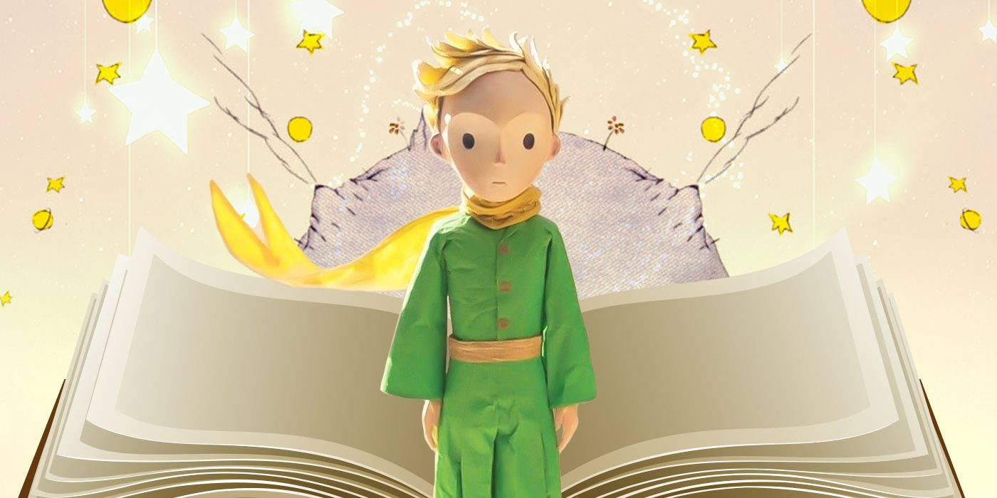 The Little Prince Against Book Backdrop Wallpaper