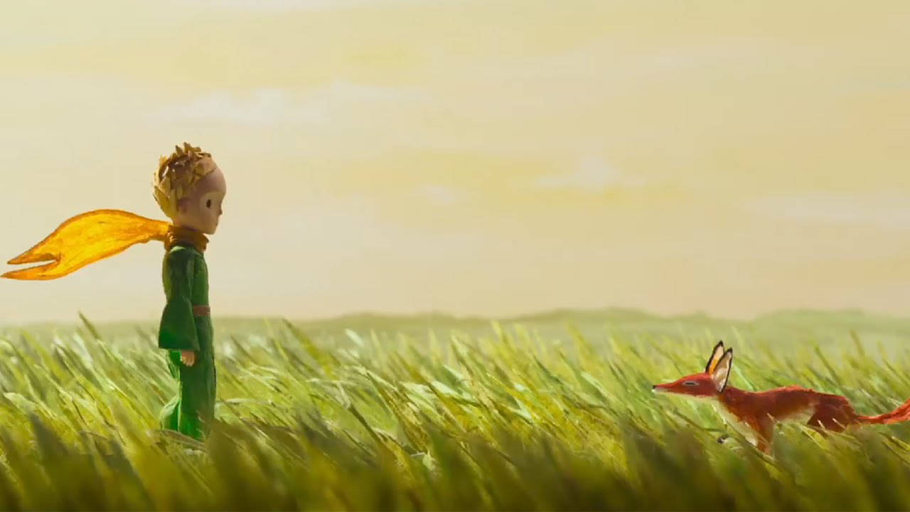 The Little Prince Facing Red Fox Wallpaper