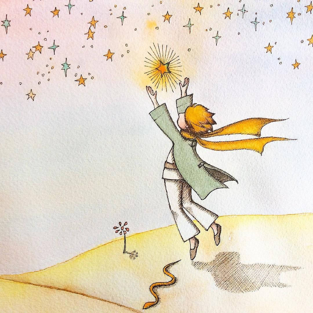 The Little Prince Illustration Wallpaper