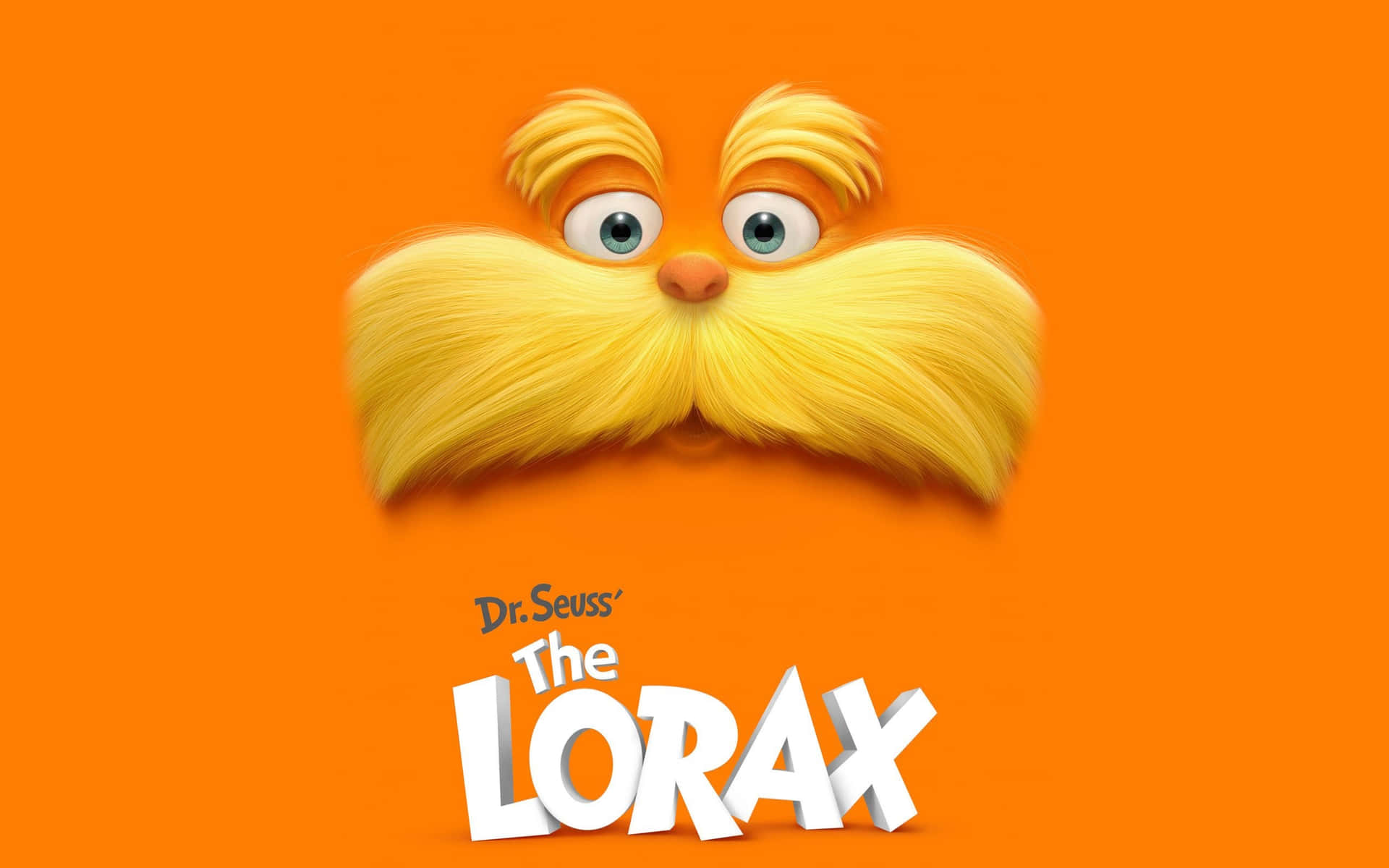 The Lorax Character Orange Background Wallpaper