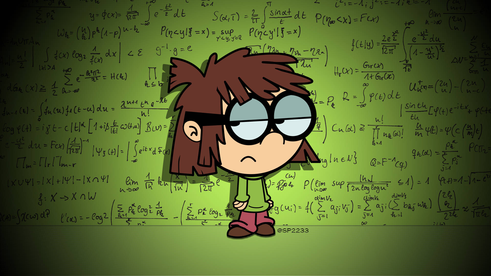The Loud House Lisa And Equations Wallpaper