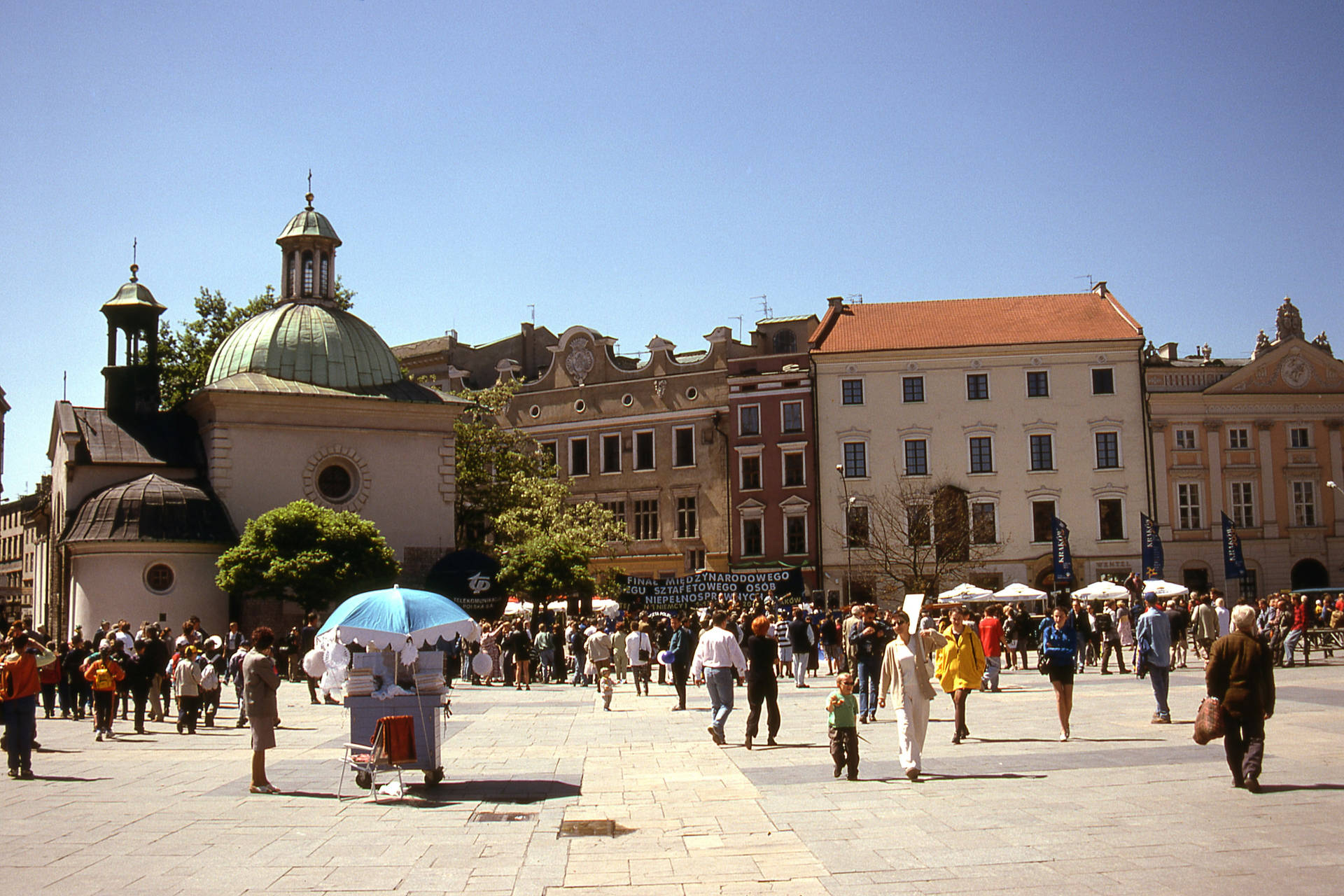 The Main Market Square In Krakow Poland Wallpaper