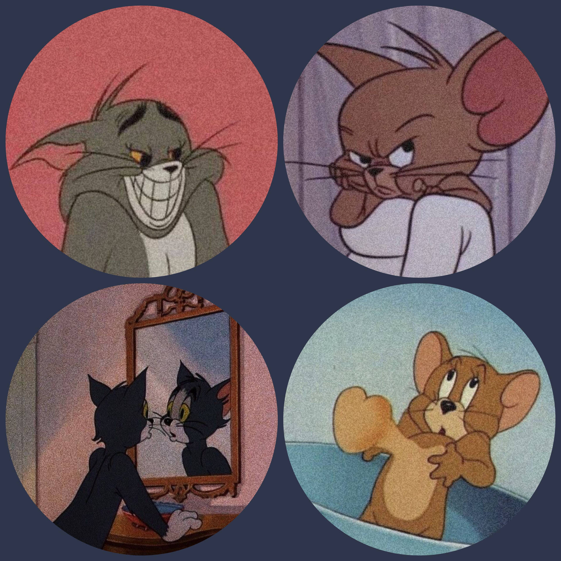 The Main Protagonists Tom And Jerry Aesthetic Wallpaper
