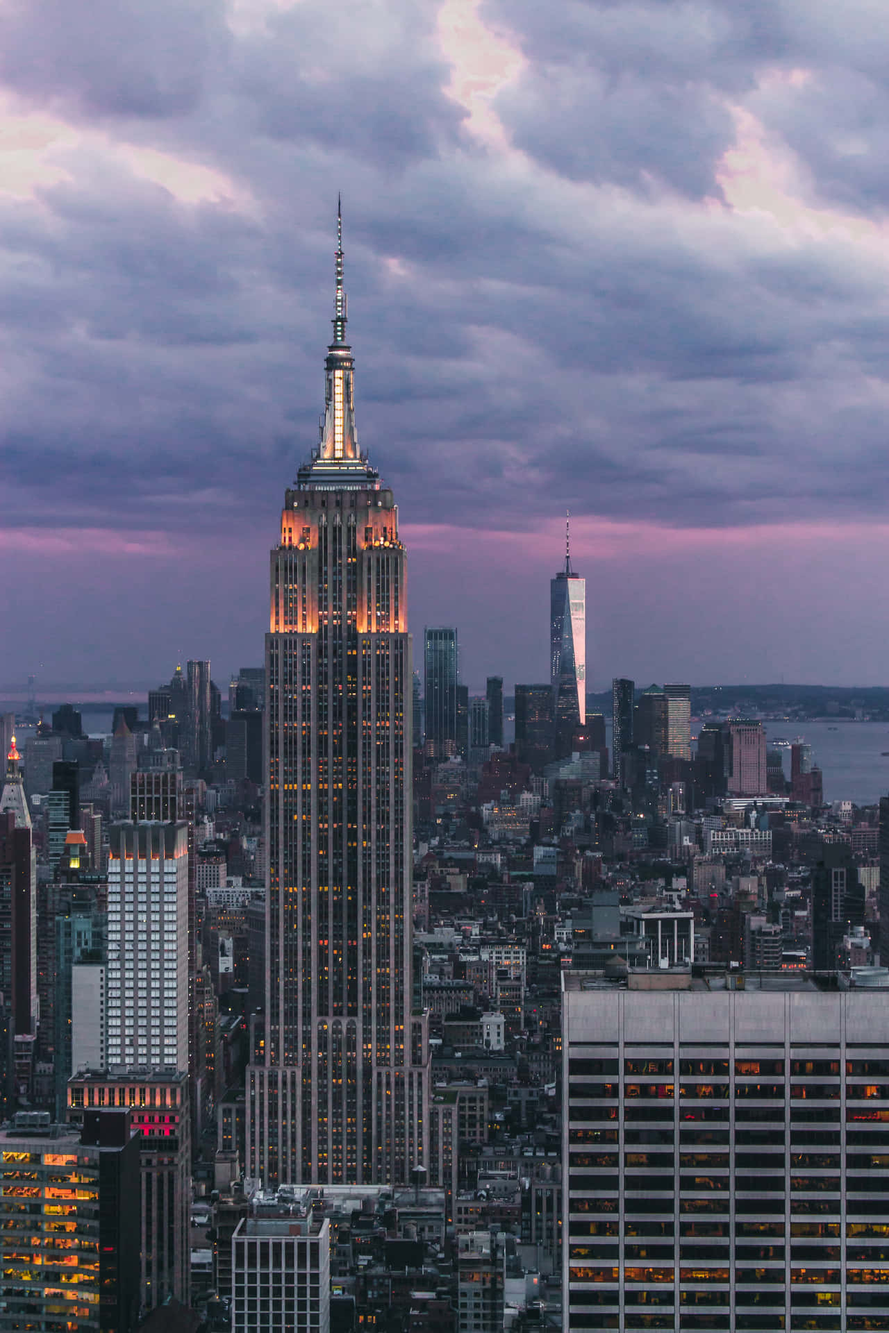 The Majestic Empire State Building In Twilight Glow