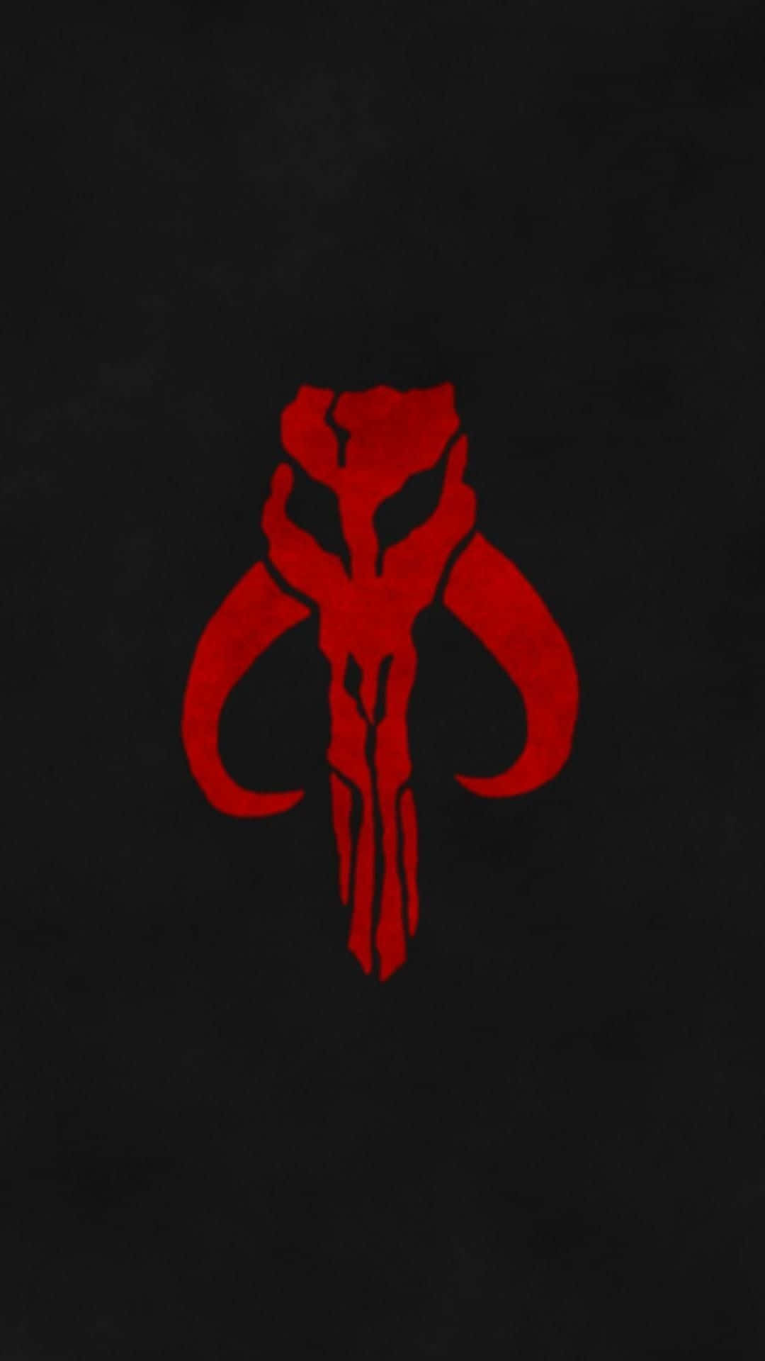 Red Mythosaur Skull The Mandalorian iPhone Wallpaper