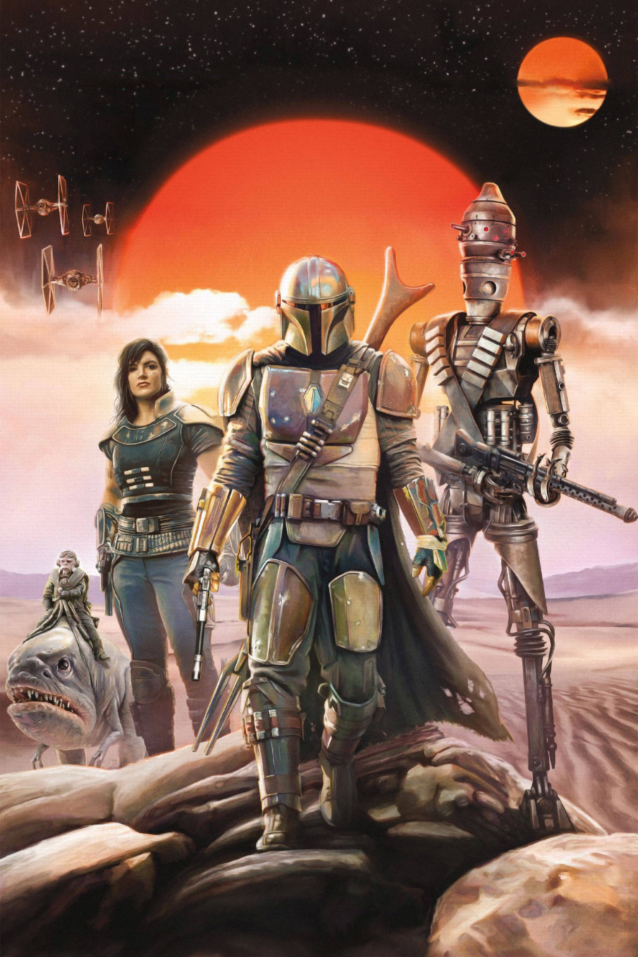Join the fight for justice in a galaxy far, far away with The Mandalorian. Wallpaper