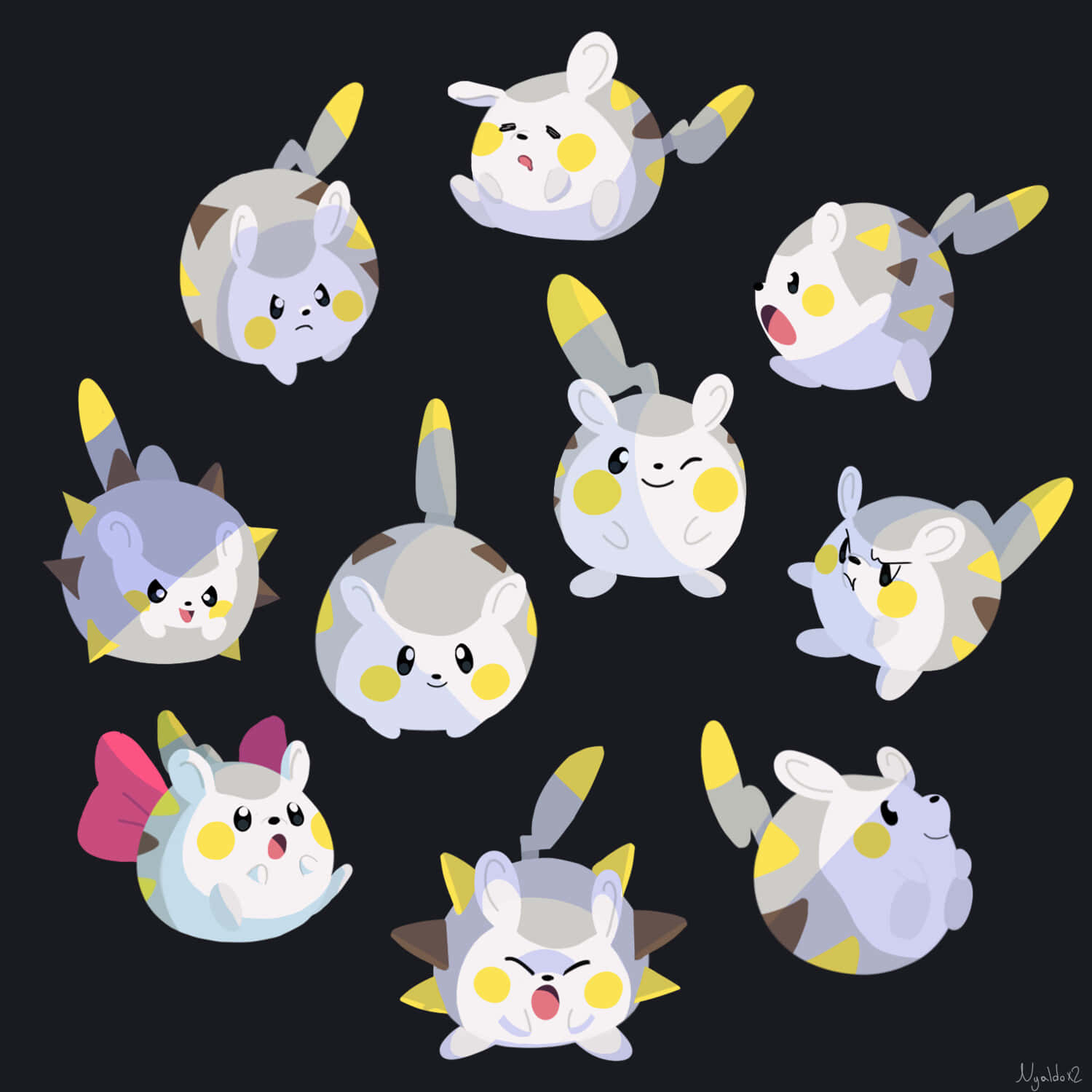 The Many Faces Of Togedemaru Wallpaper