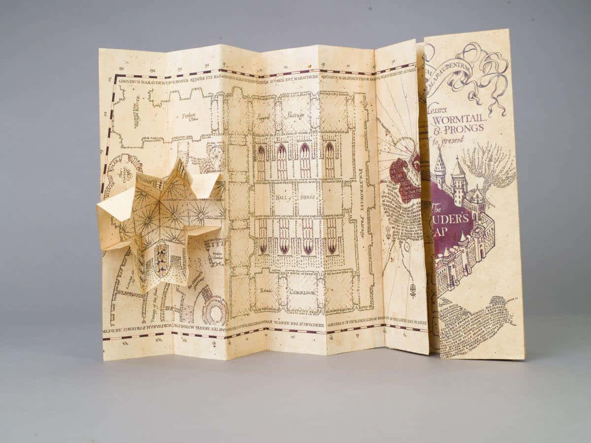 Sneak into Hogwarts with the Marauder's Map Wallpaper