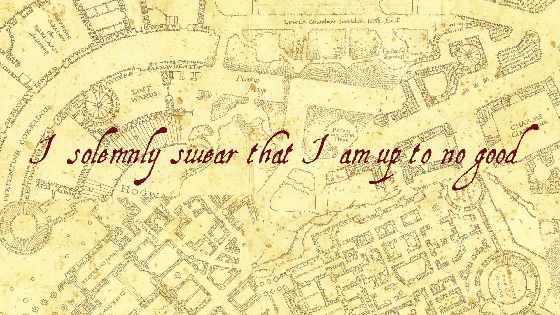 "A Magical Map of Hogwarts to Navigate Through" Wallpaper