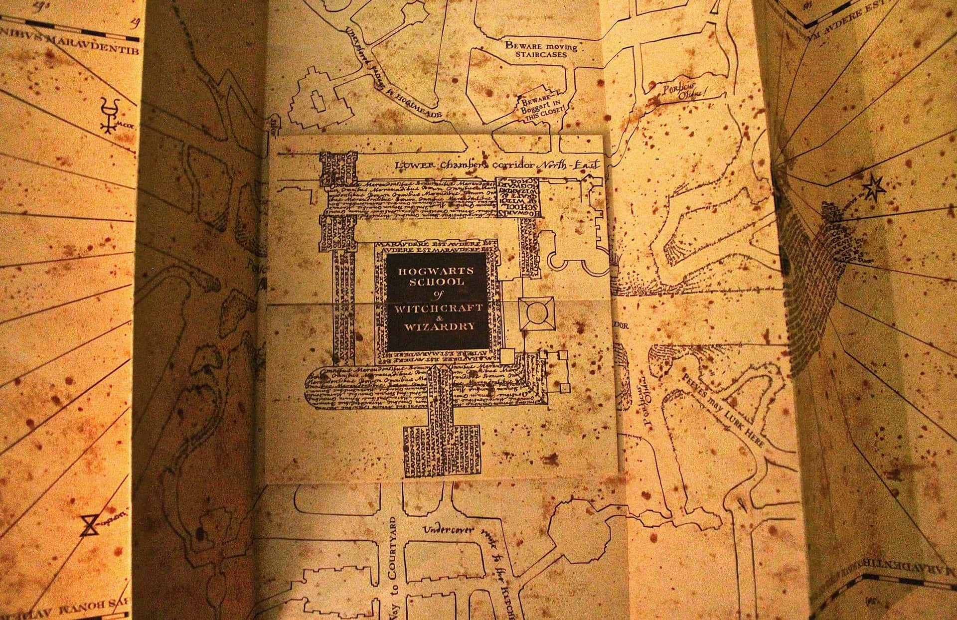 Study the magic of The Marauder's Map Wallpaper