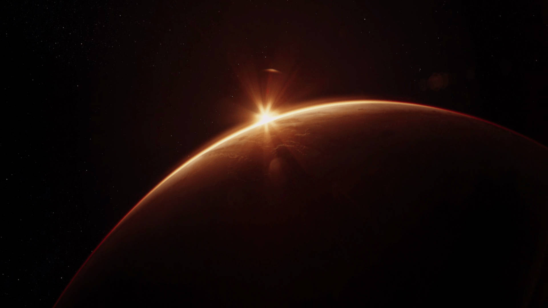 The Martian Mars Rising Sun Wallpaper