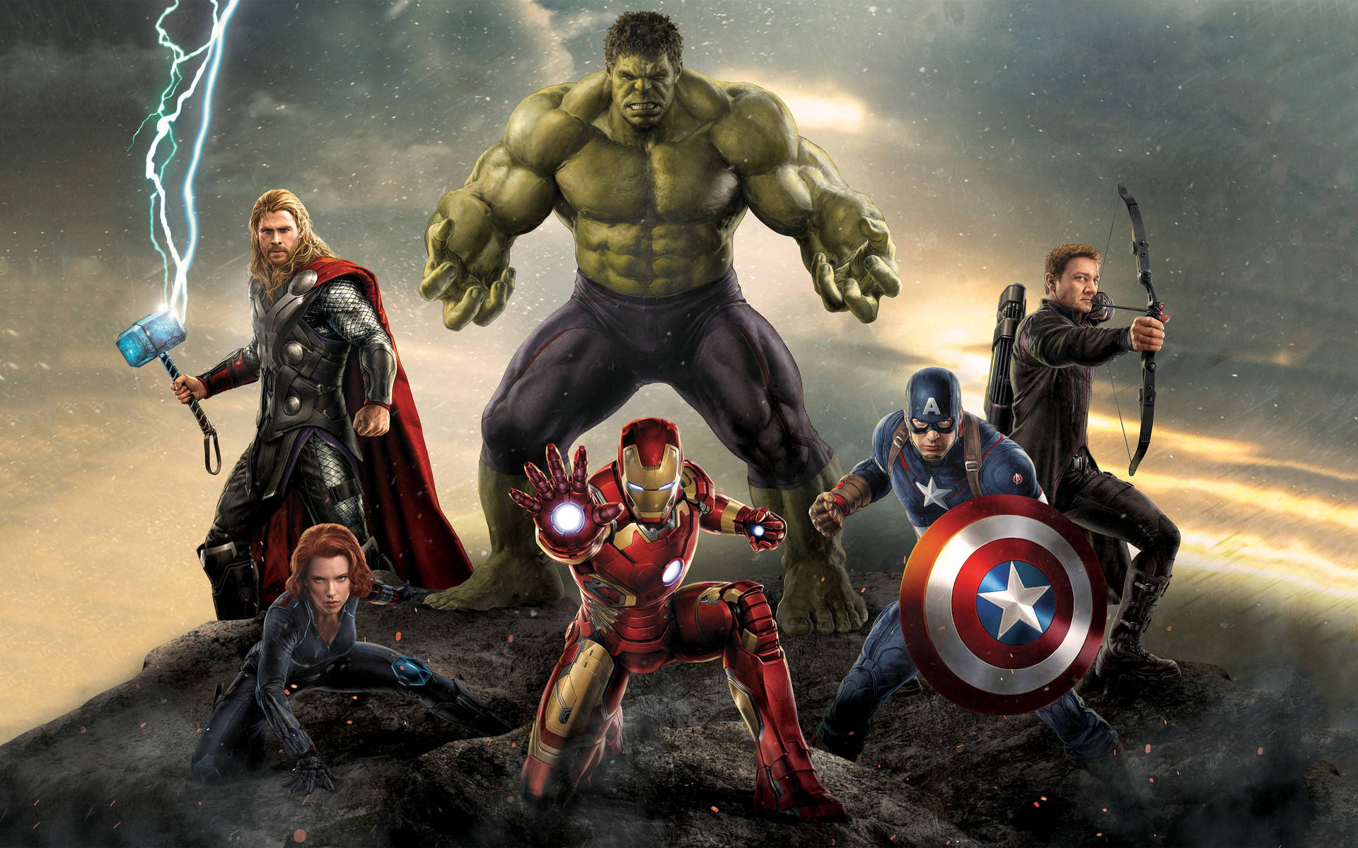 Diemarvel Avengers Im Kampfmodus Wallpaper