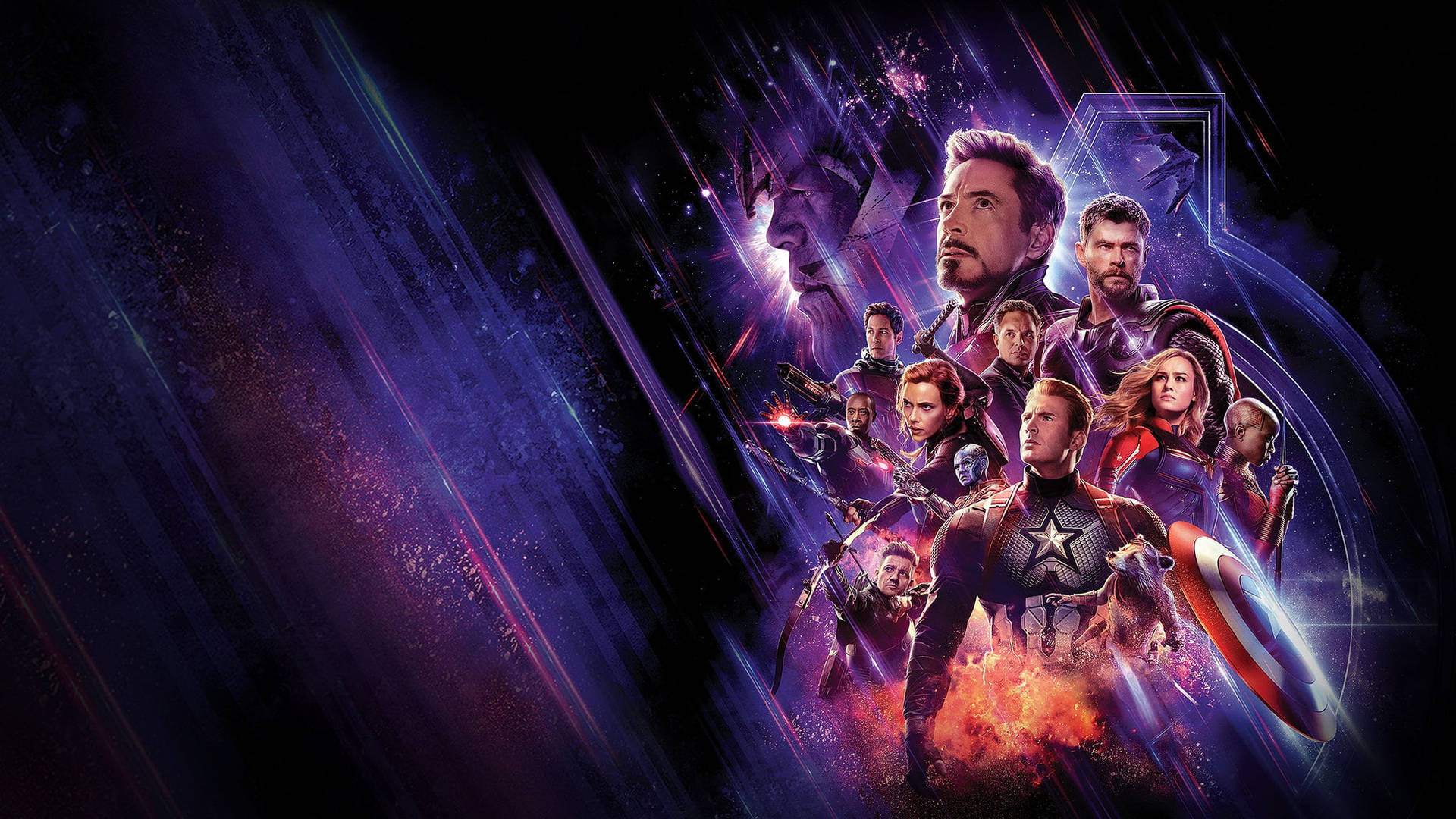 Marvel Avengers Poster tapetet er dynamisk og slående. Wallpaper