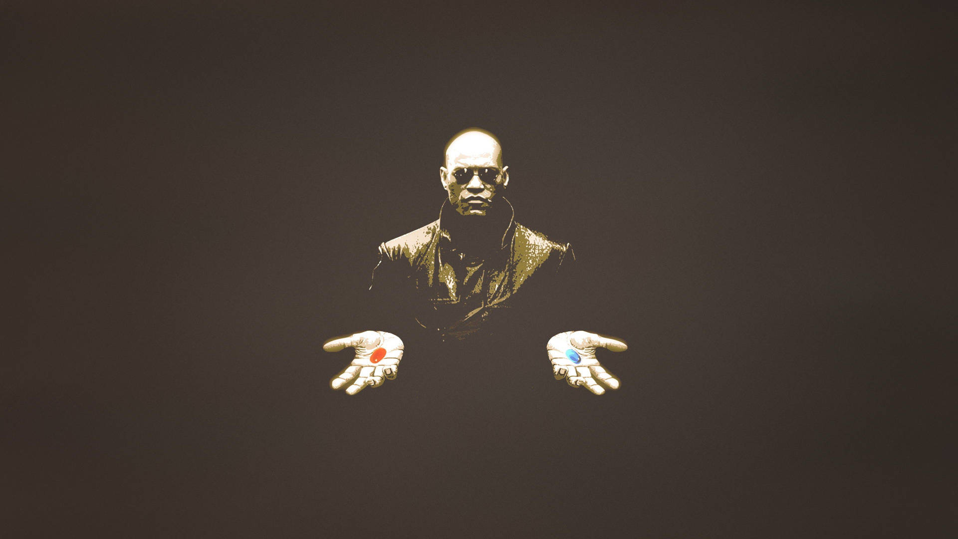 The Matrix Morpheus Red And Blue Pills Wallpaper