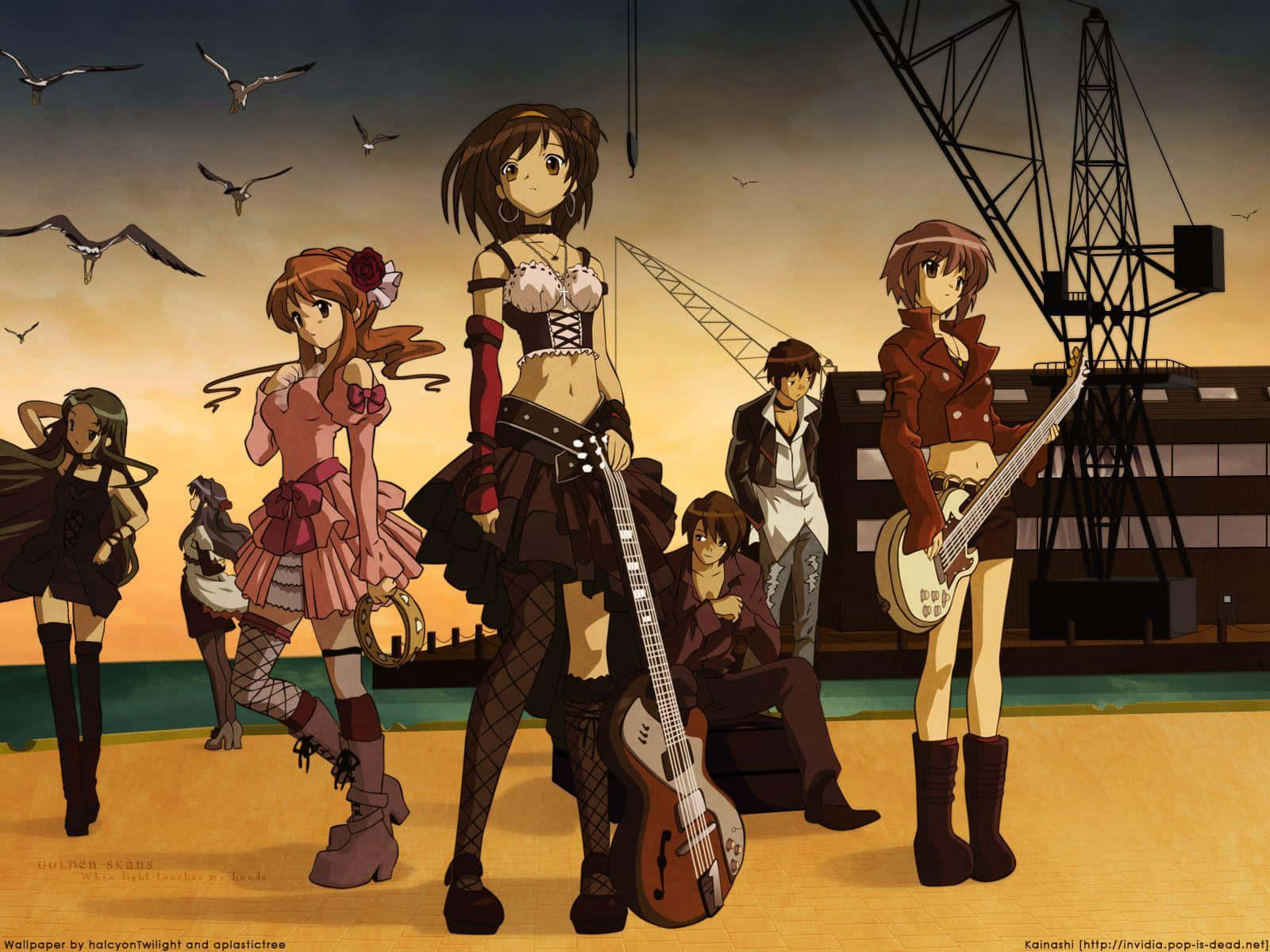 Celebrating Our Story with The Melancholy of Haruhi Suzumiya Wallpaper Wallpaper
