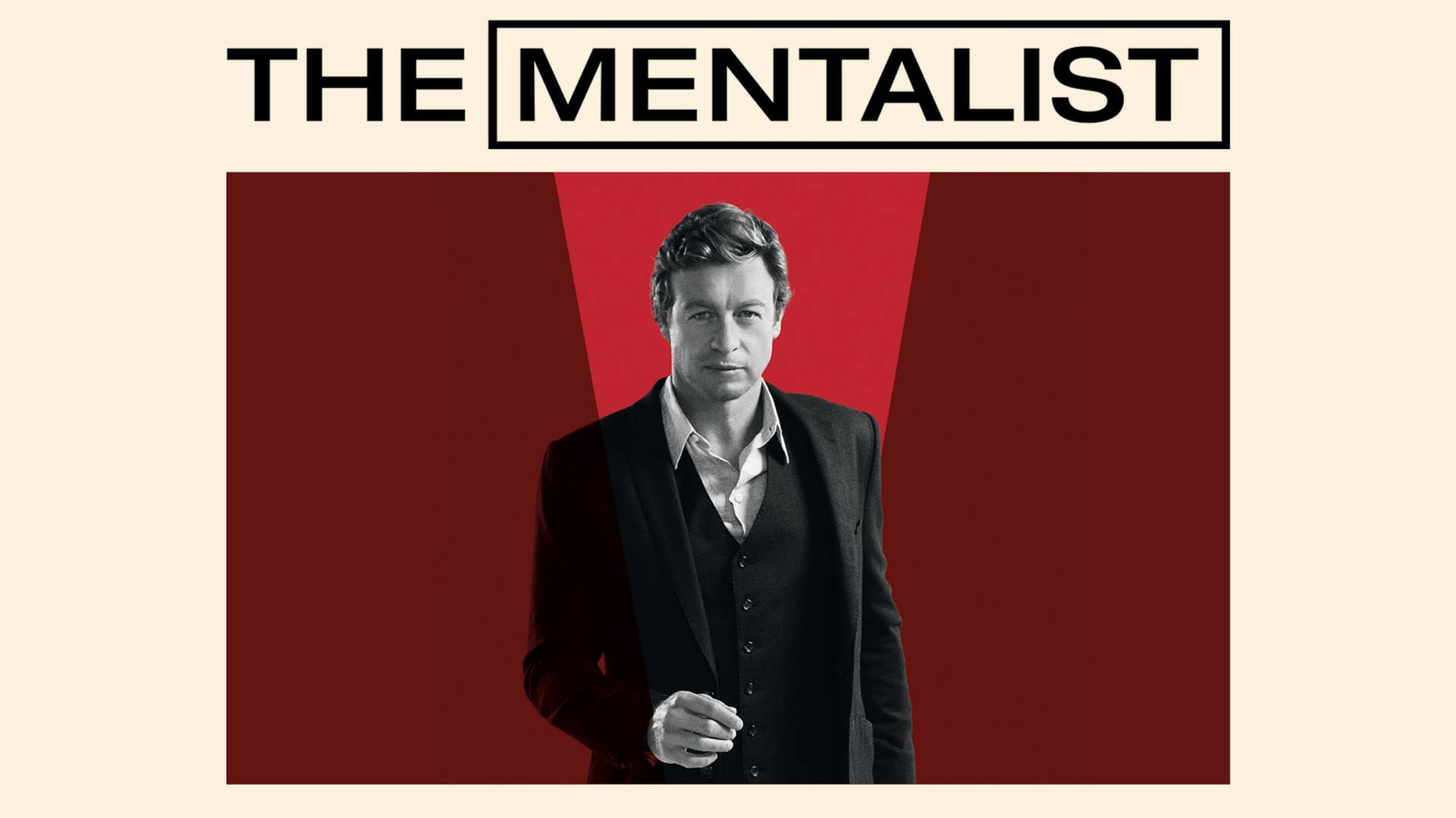 The Mentalist Television Series Poster With Simon Baker Background