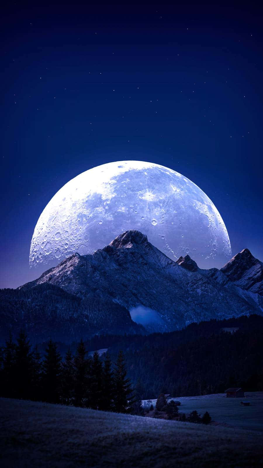The Moon On Mount Everest Iphone Wallpaper
