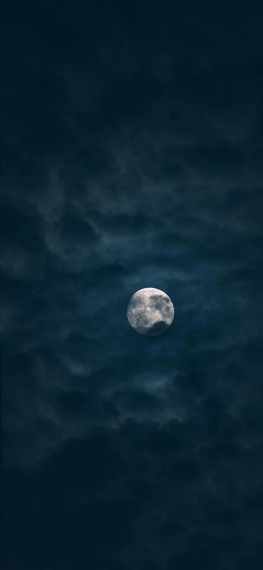 The Moon Dark Clouds iPhone Wallpaper