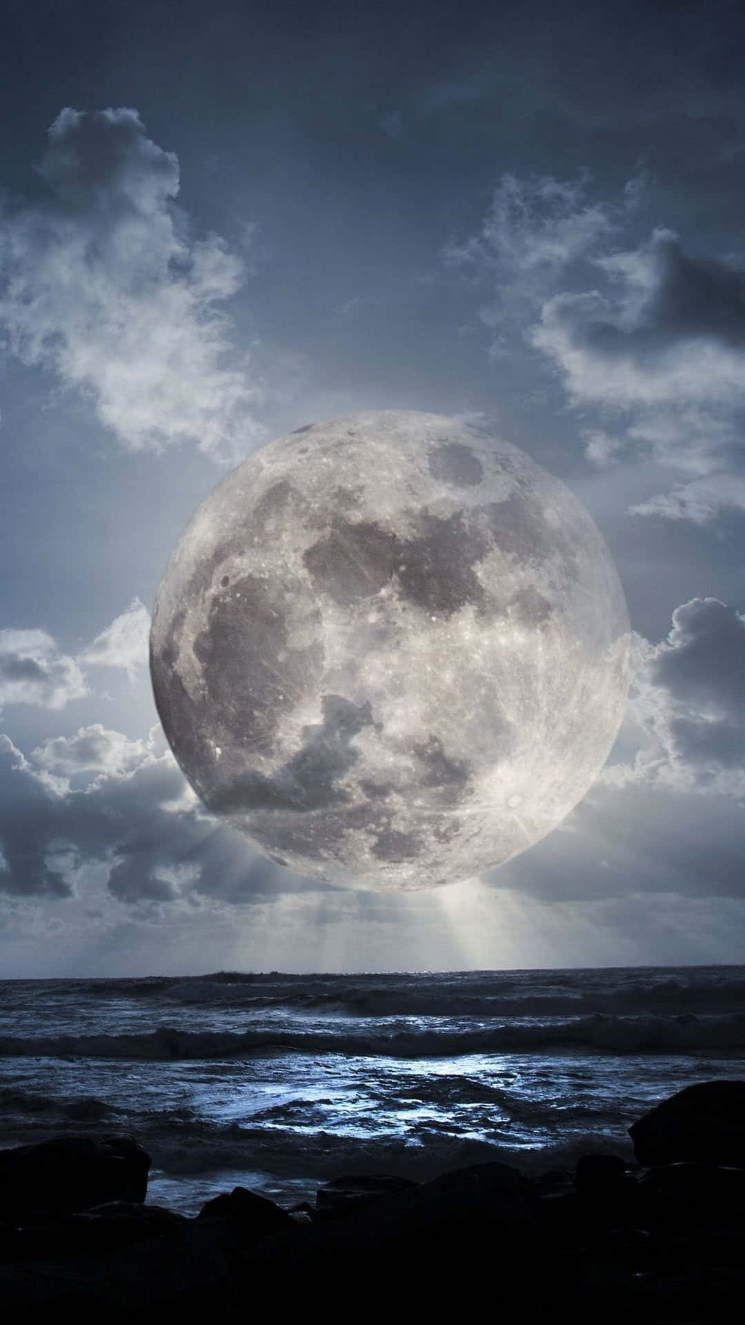 The Moon iPhone: Illuminating Technology Wallpaper